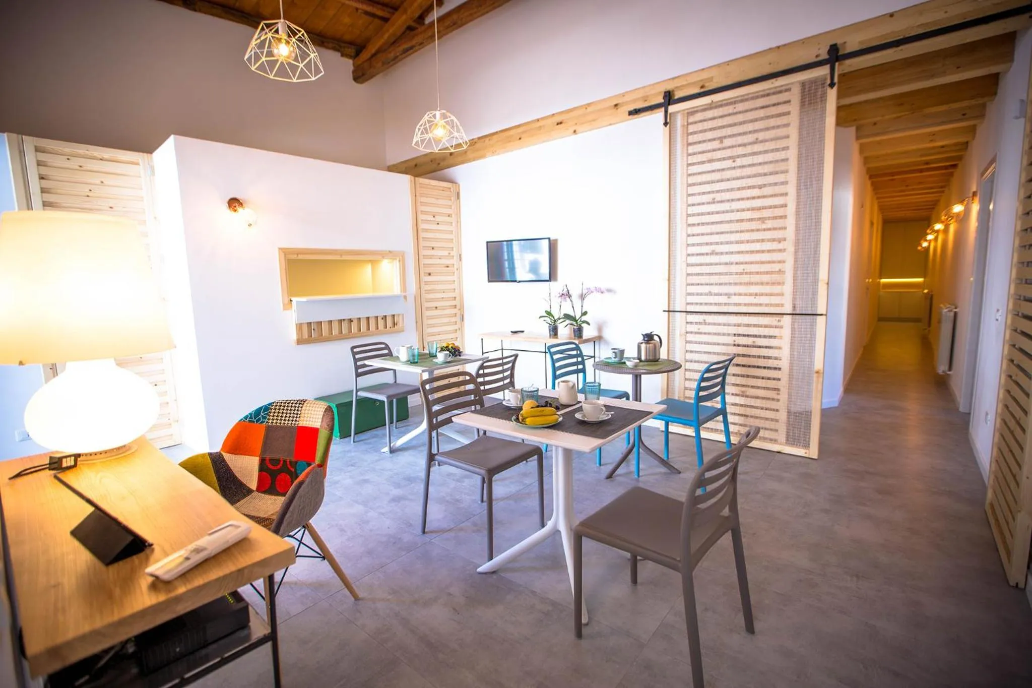 Communal lounge/ TV room in B&B Da Peppa