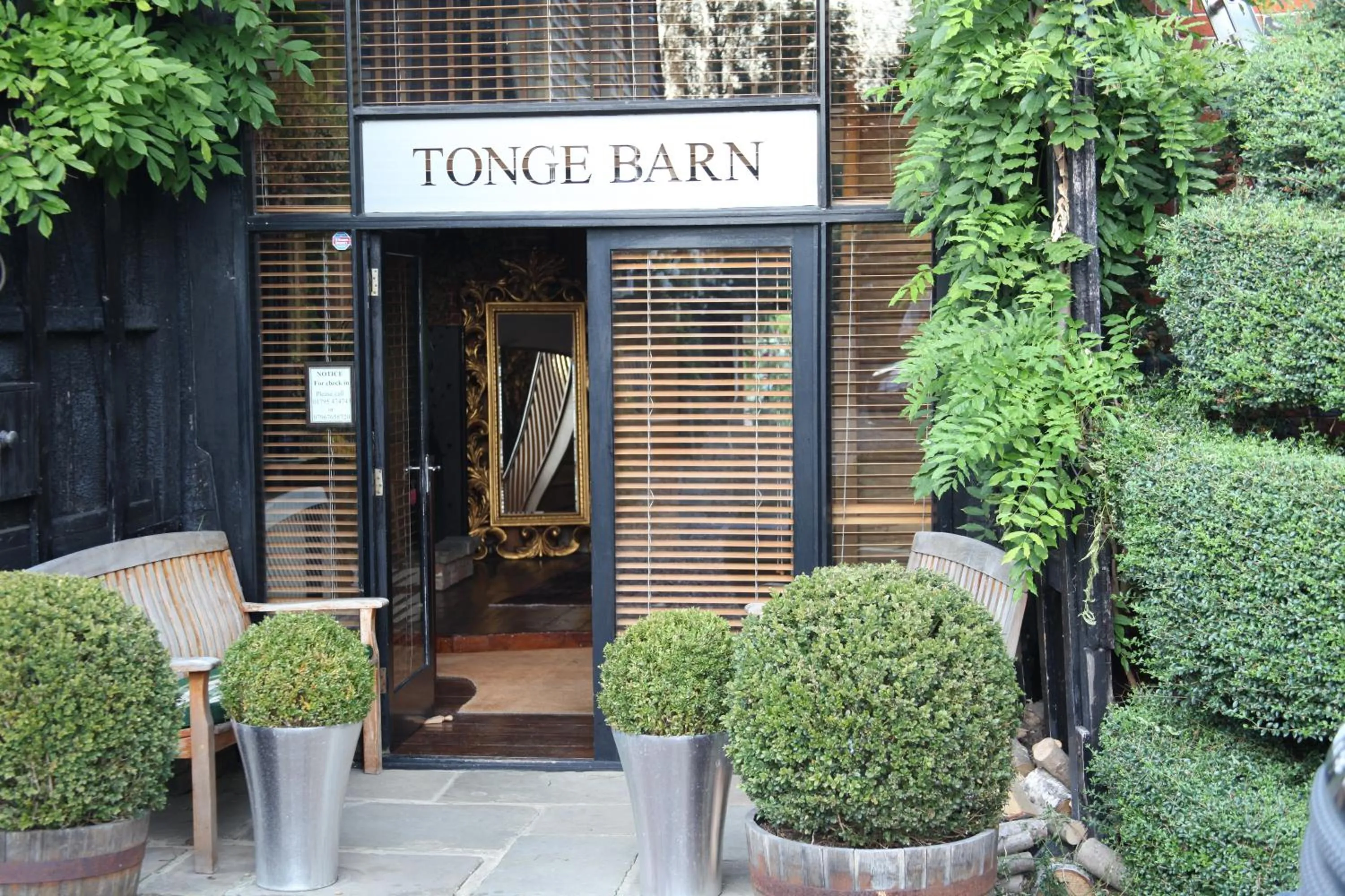 Facade/entrance in Tonge Barn