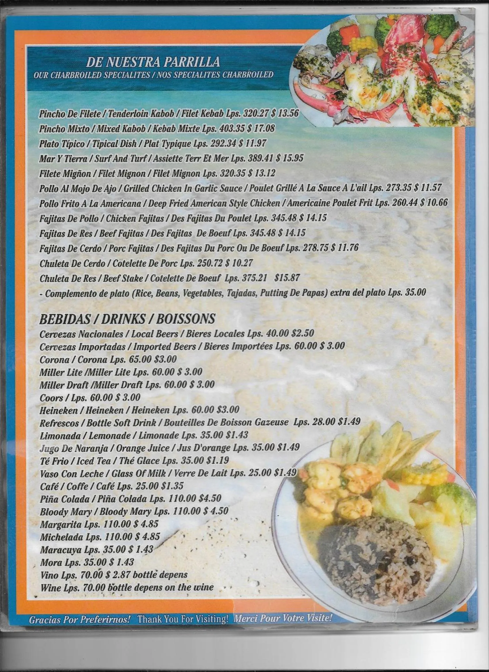 Food and drinks in La Delphina Bed and Breakfast Bar and Grill