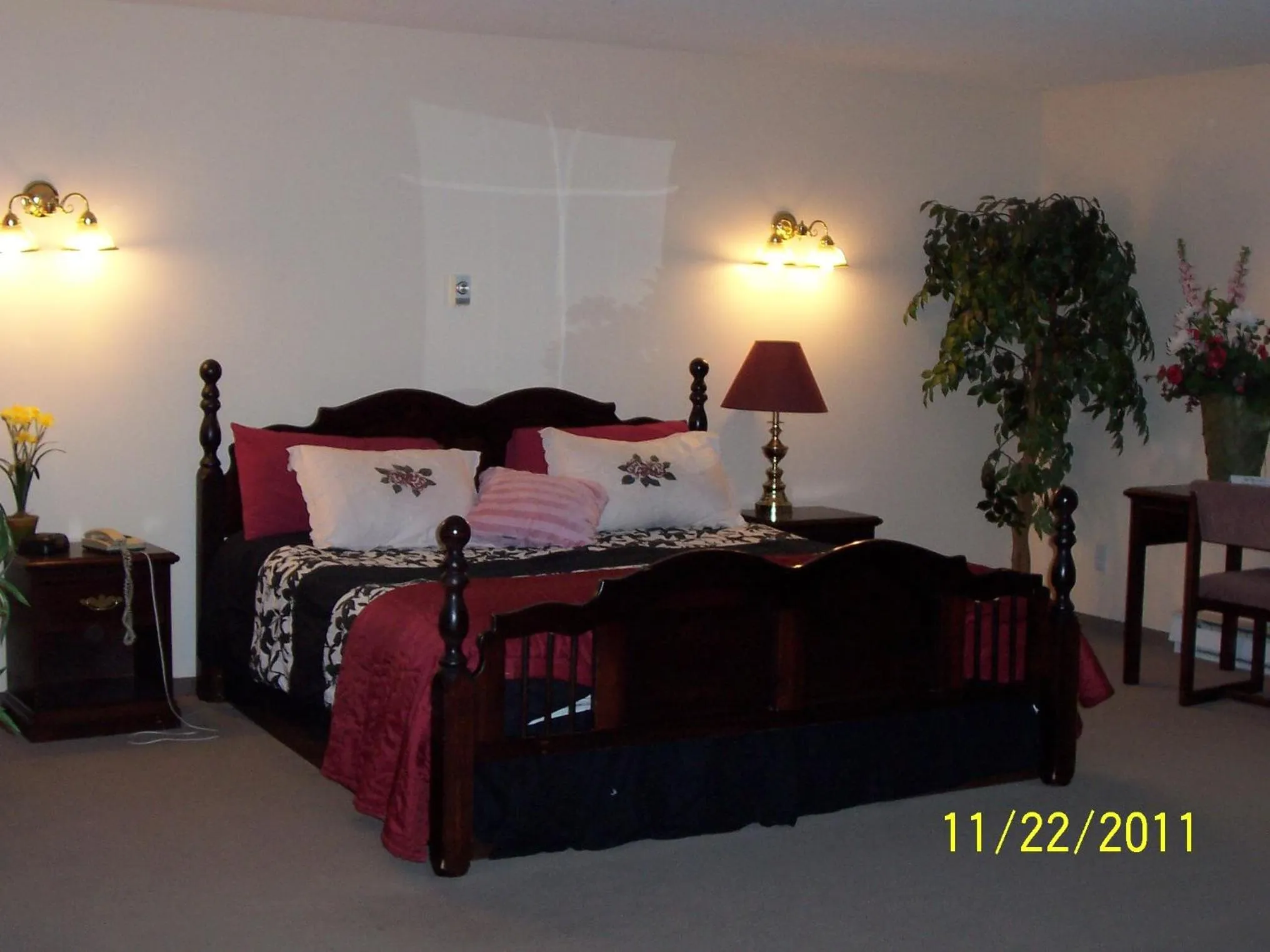 Bed in Model A Inn