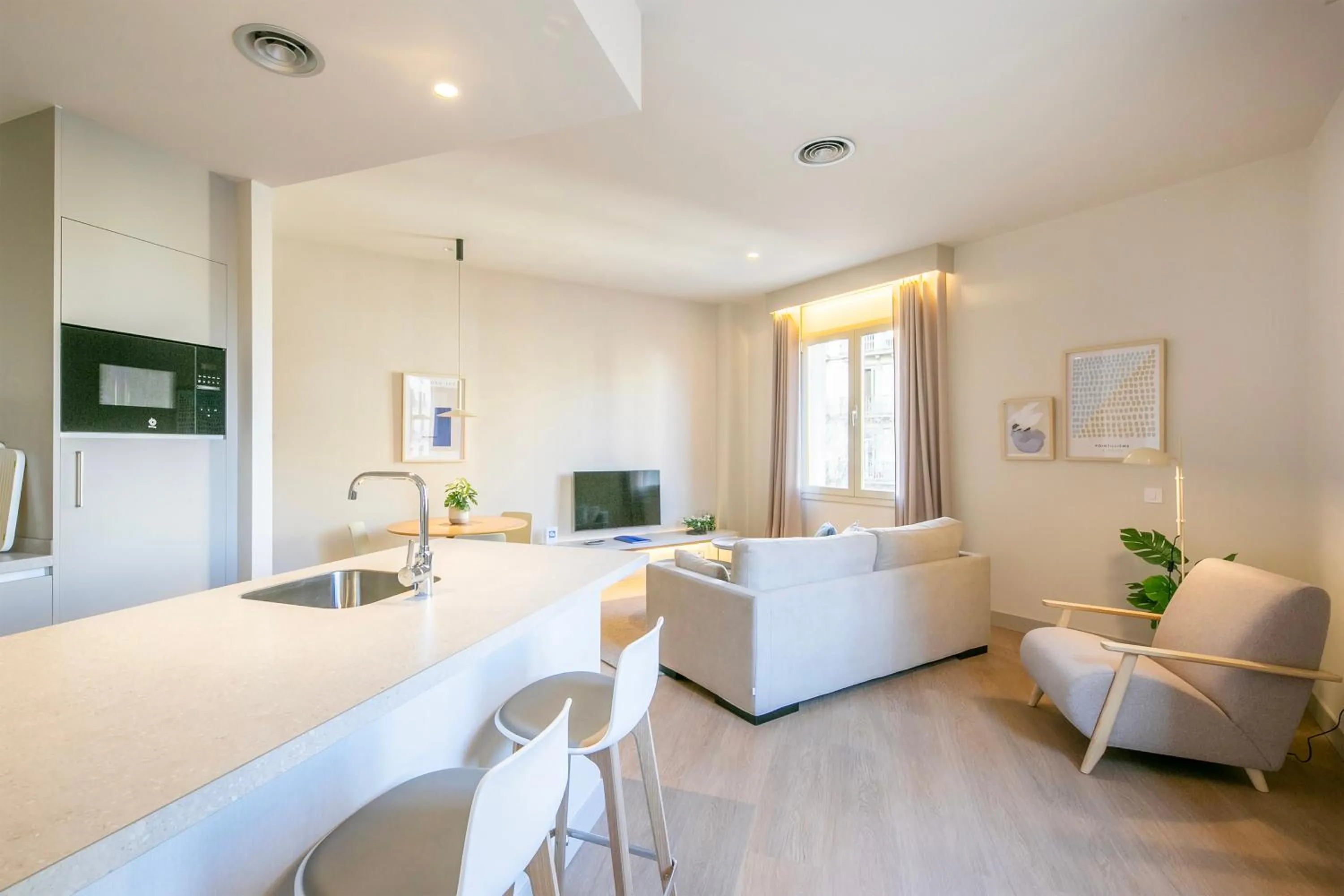 Bed in Fisa Rentals Ramblas Apartments