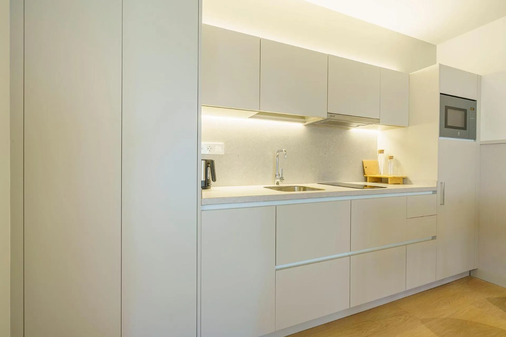 Kitchen or kitchenette in Fisa Rentals Ramblas Apartments
