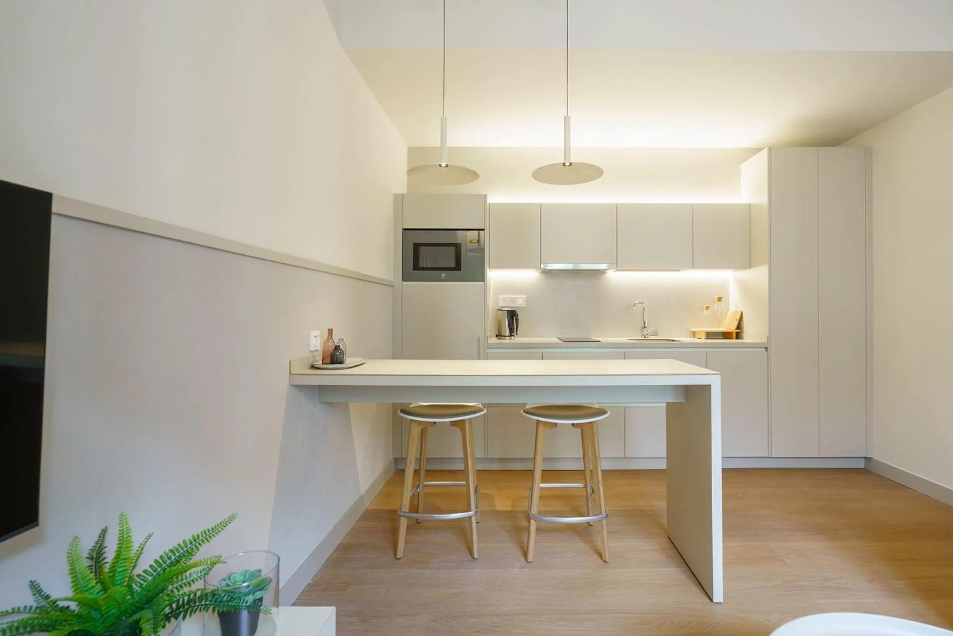 Kitchen or kitchenette in Fisa Rentals Ramblas Apartments