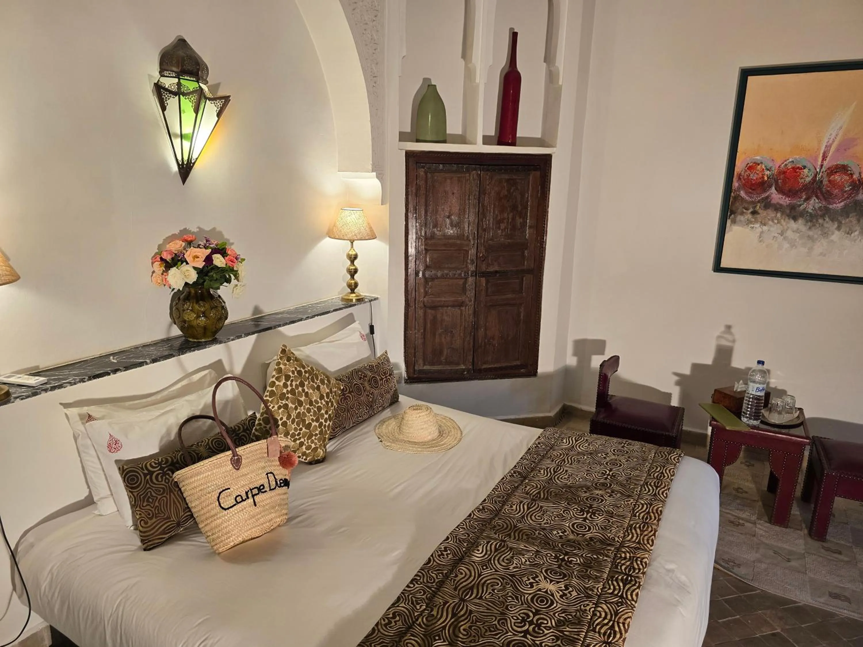 Bed in Riad Pachavana