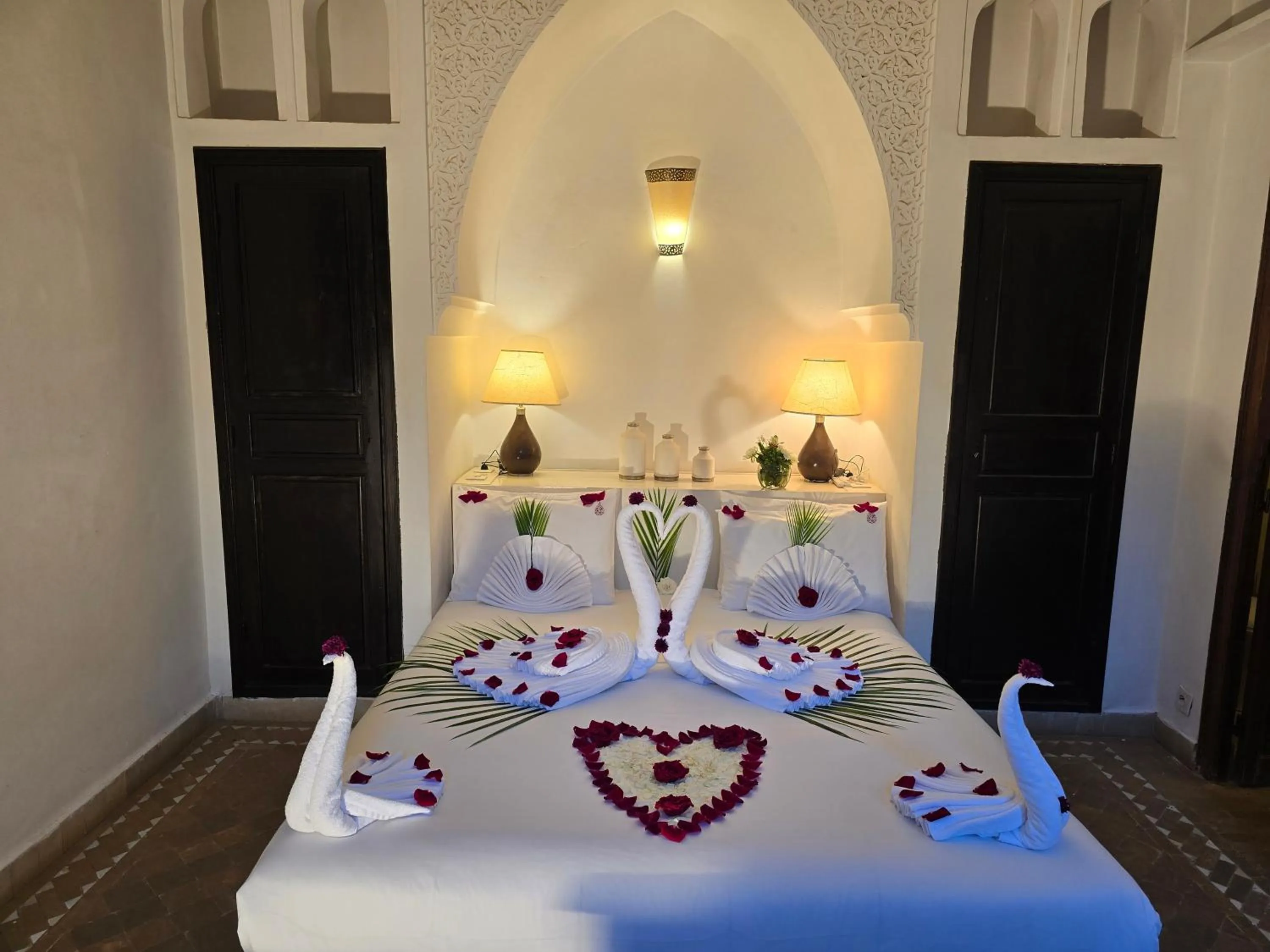 Bed in Riad Pachavana
