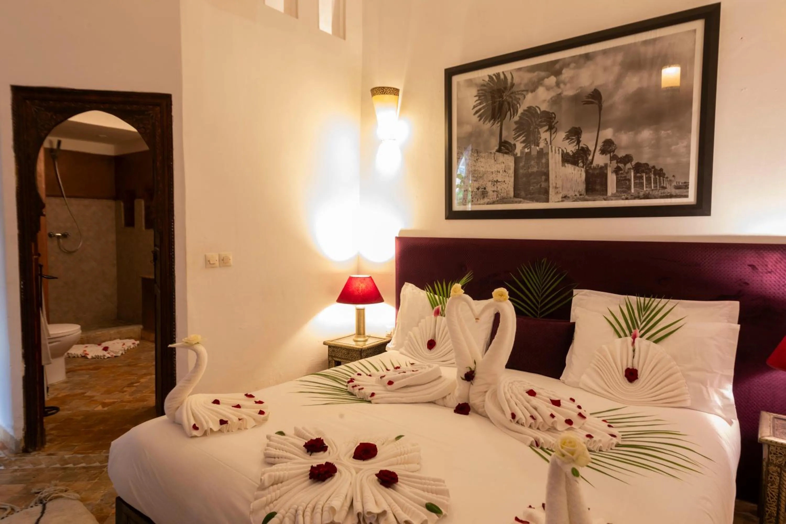 Bed in Riad Pachavana