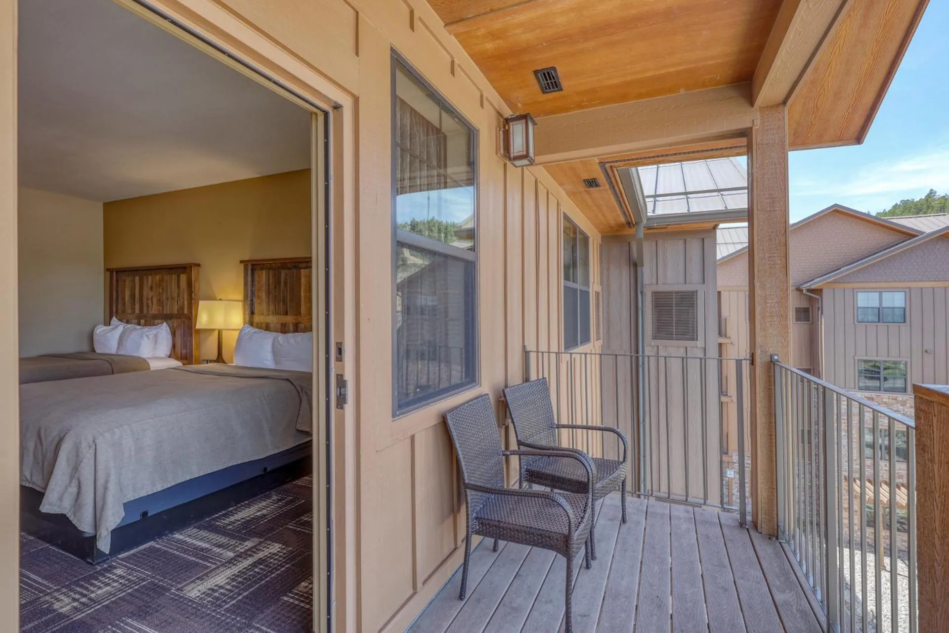 Balcony/Terrace, Bed in The Lodge at Deadwood