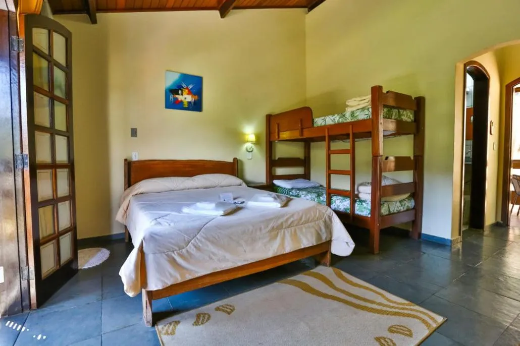 Bed in Hotel Fazenda Village Montana