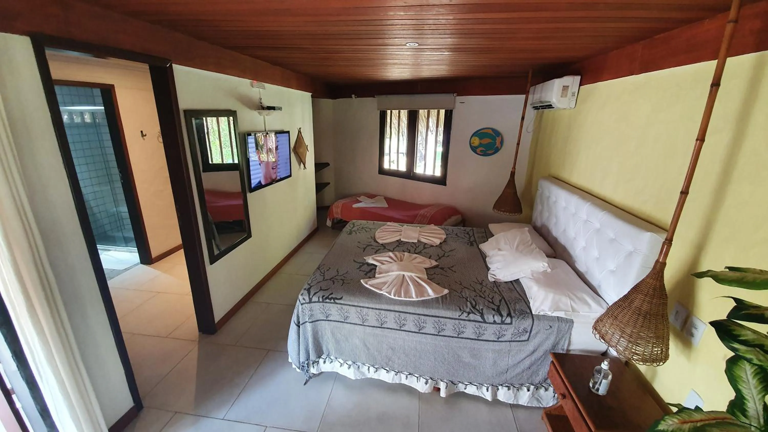 Bed in Pousada Entre as Águas