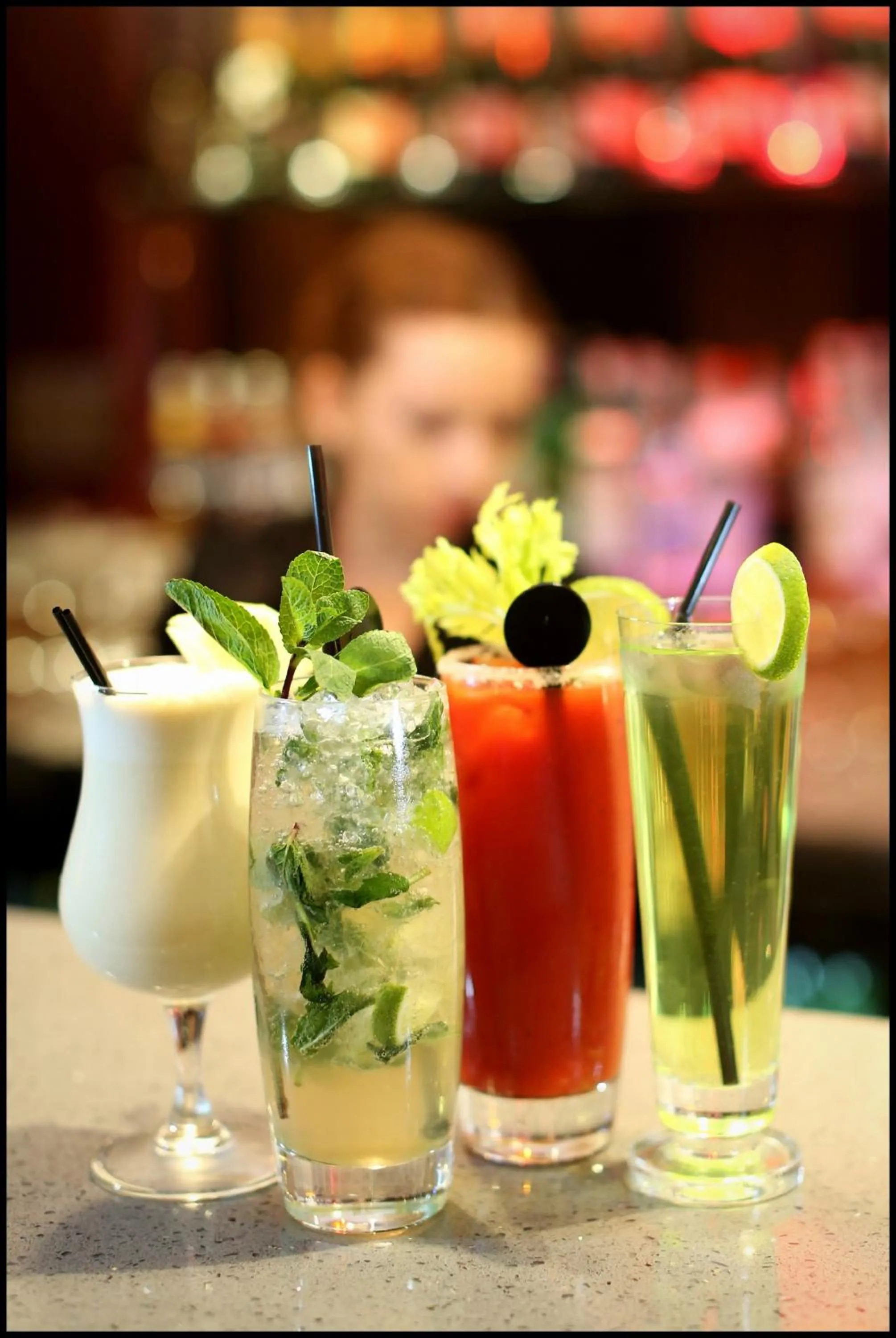 Alcoholic drinks in The Continental Hotel, Heathrow