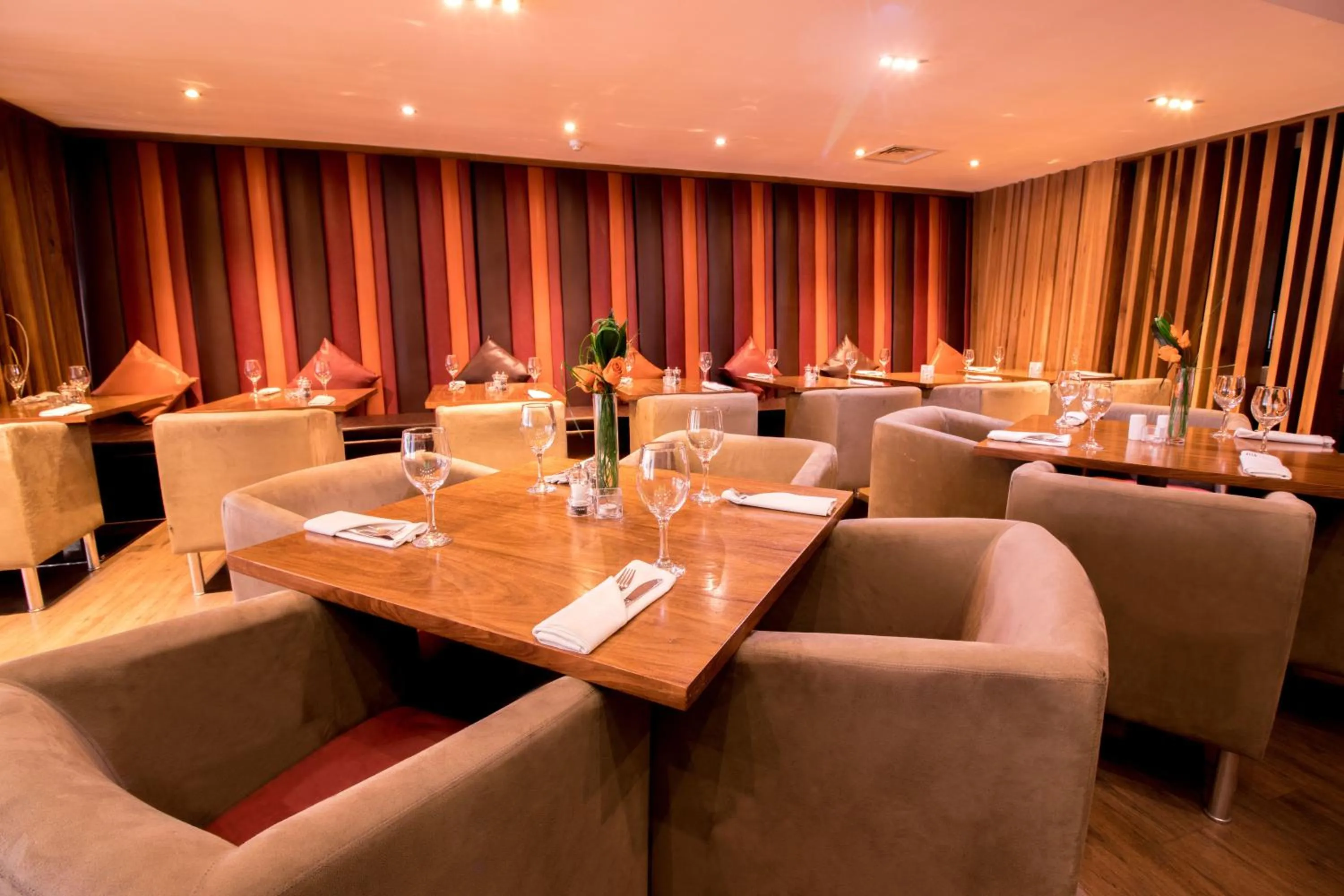 Dining area in The Continental Hotel, Heathrow