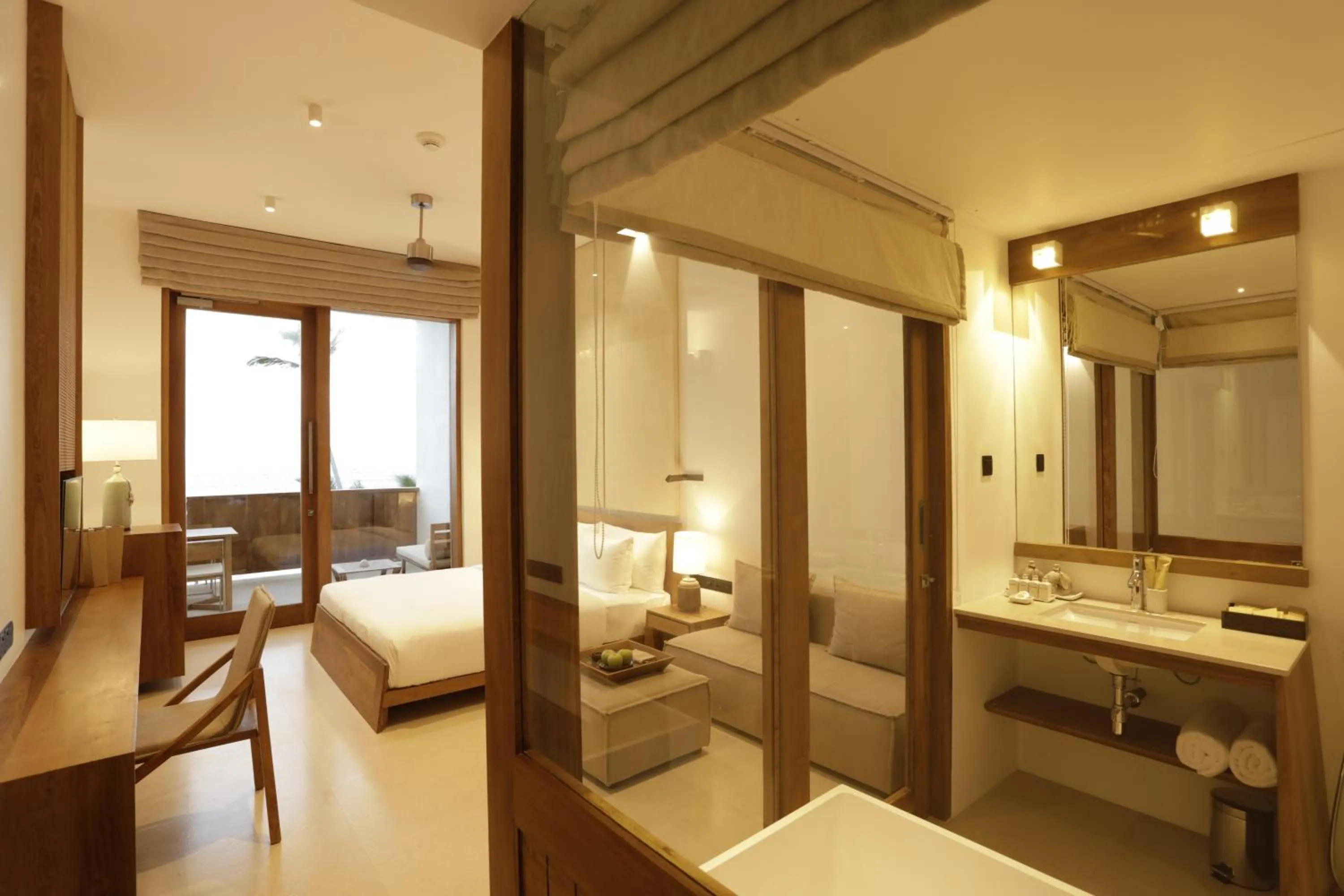 View (from property/room), Bed in Riff Hikkaduwa