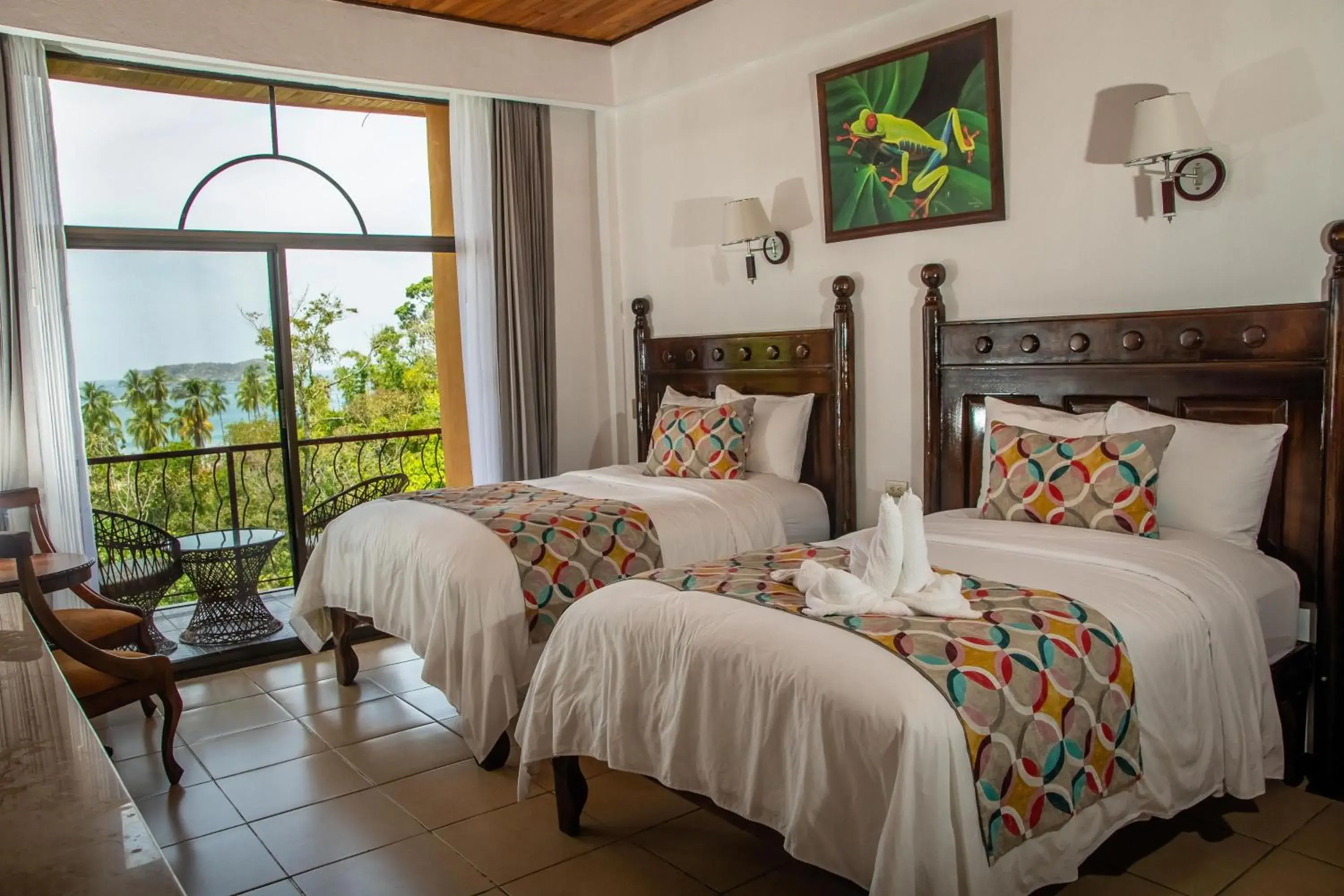 Deluxe Room with Partial Ocean View Two Beds in Hotel San Bada Resort & Spa Deluxe Room with Partial Ocean View Two Beds in Hotel San Bada Resort & Spa