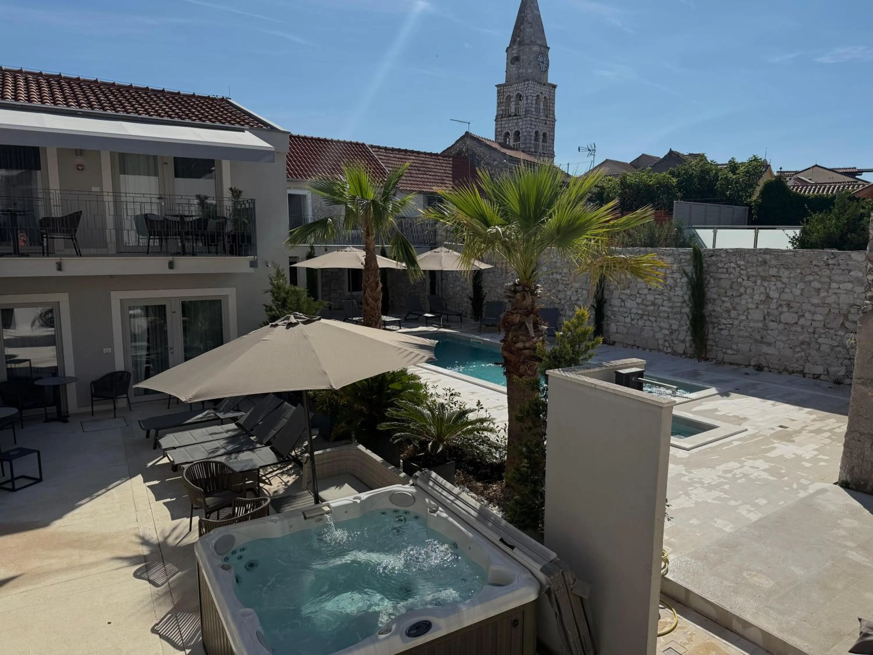 Pool view in Torretta Palace Hotel
