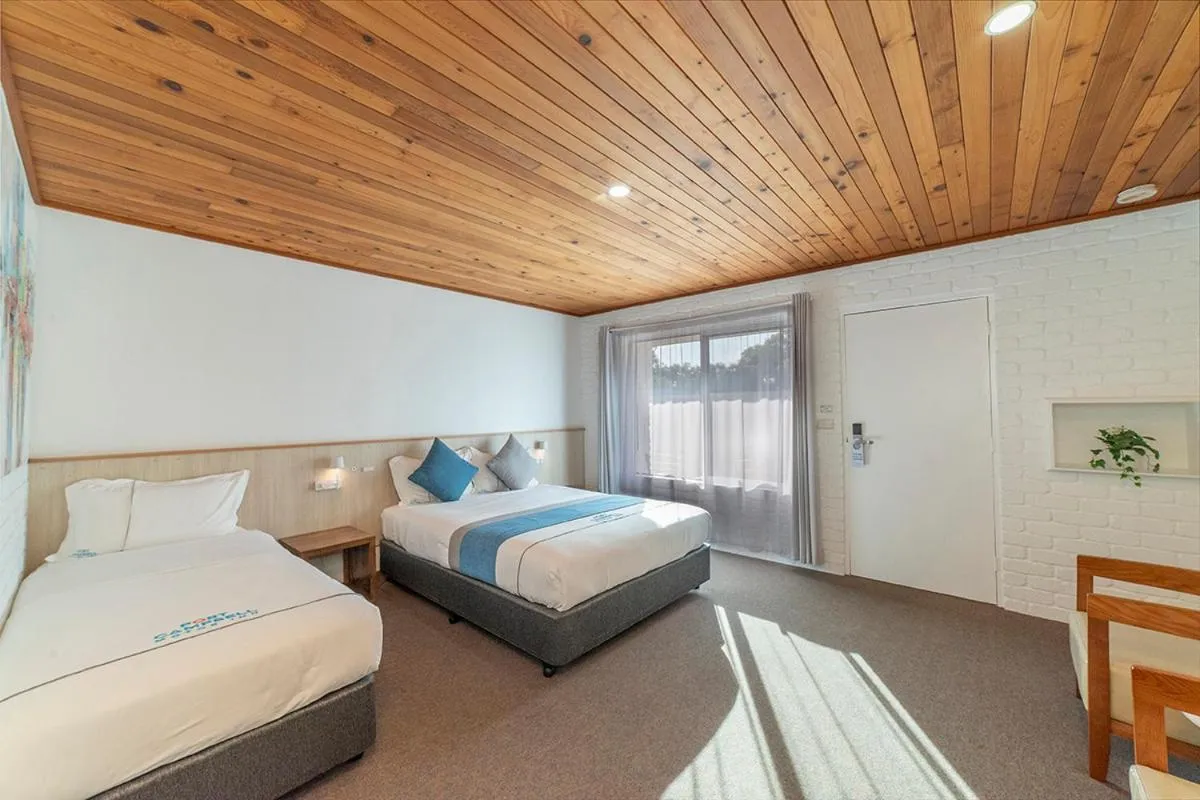 Bed in Port Campbell Motor Inn
