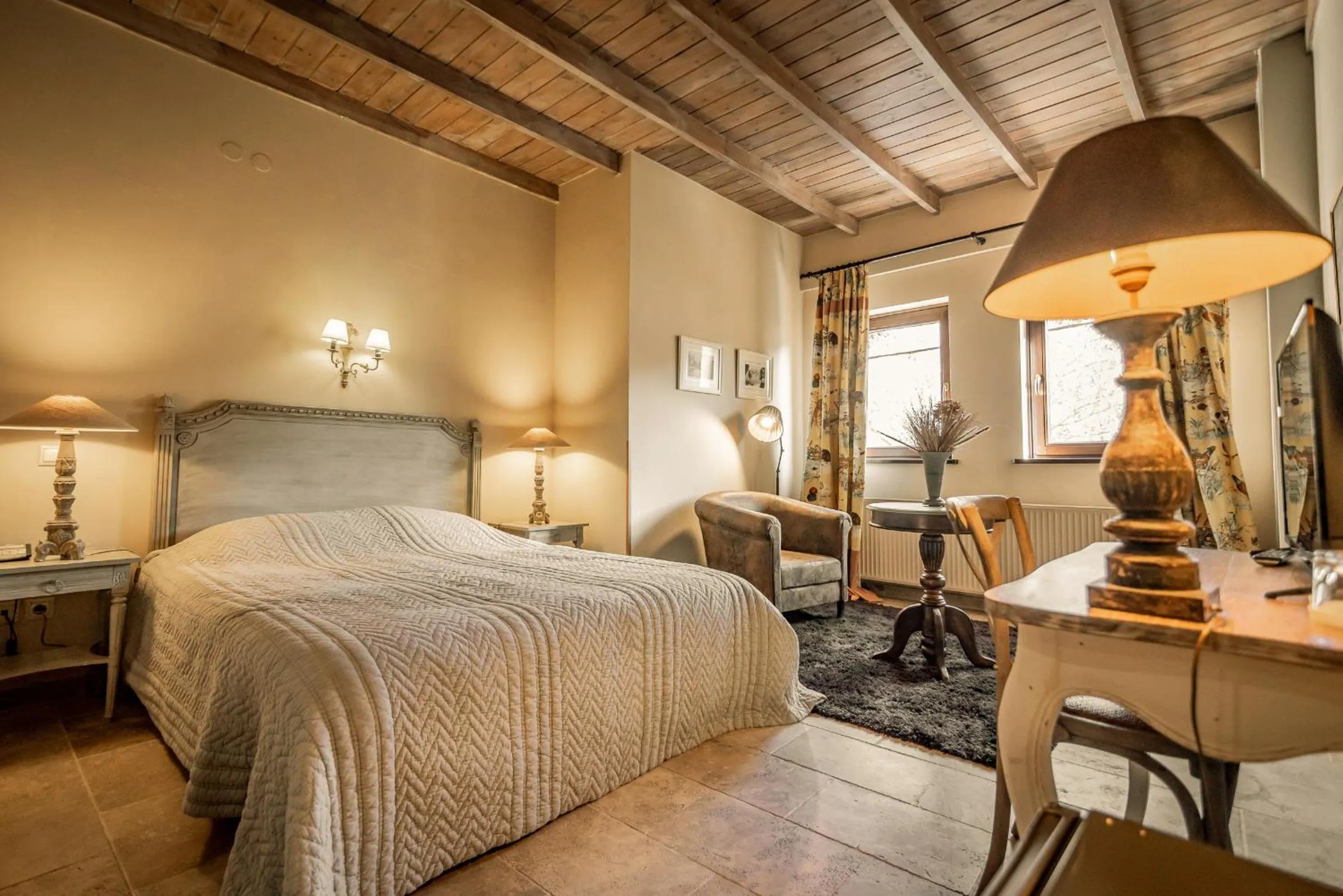 Bed in Chalet Sapin Hotel