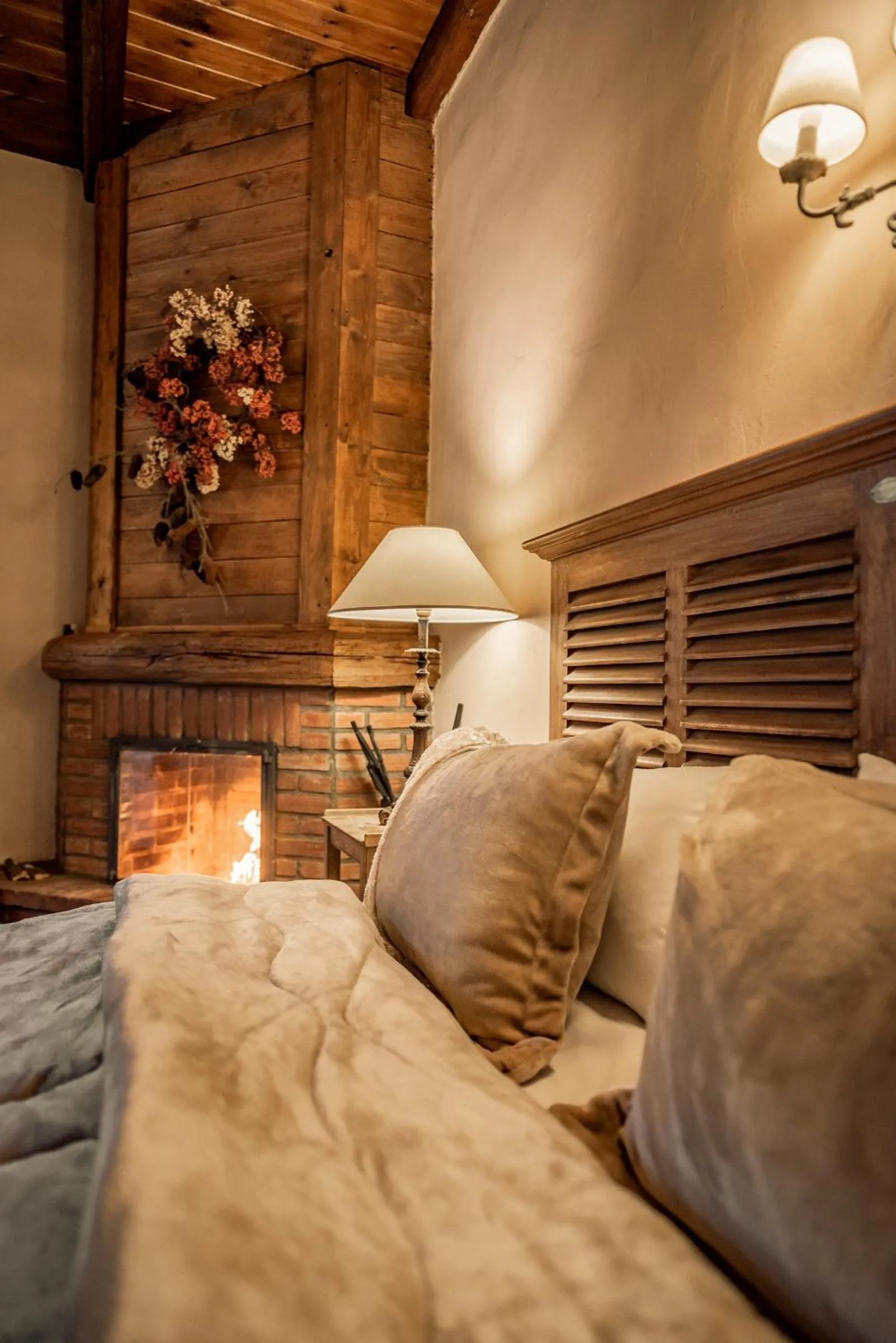 Bed in Chalet Sapin Hotel