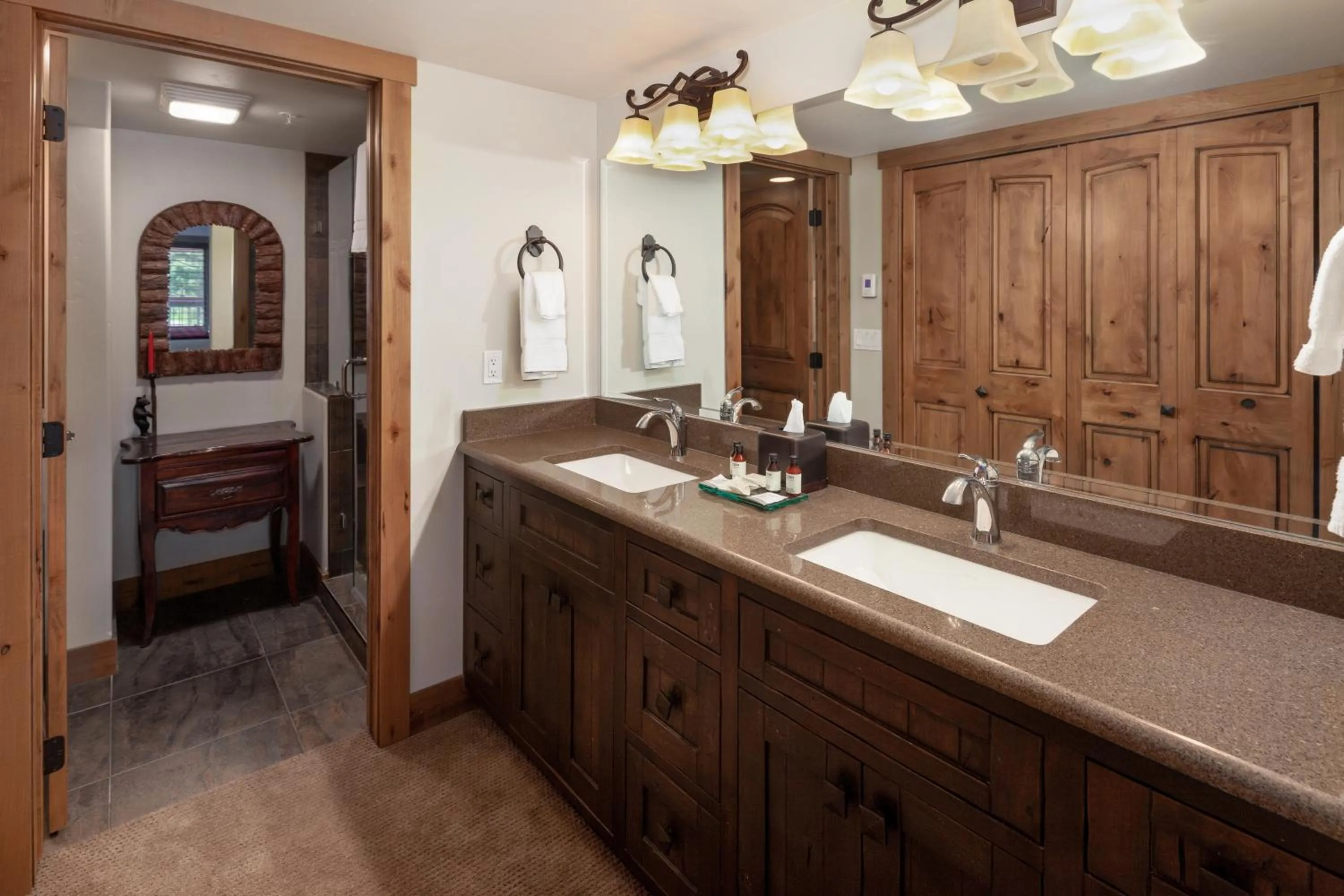 Bathroom in Lodge at Whitefish Lake