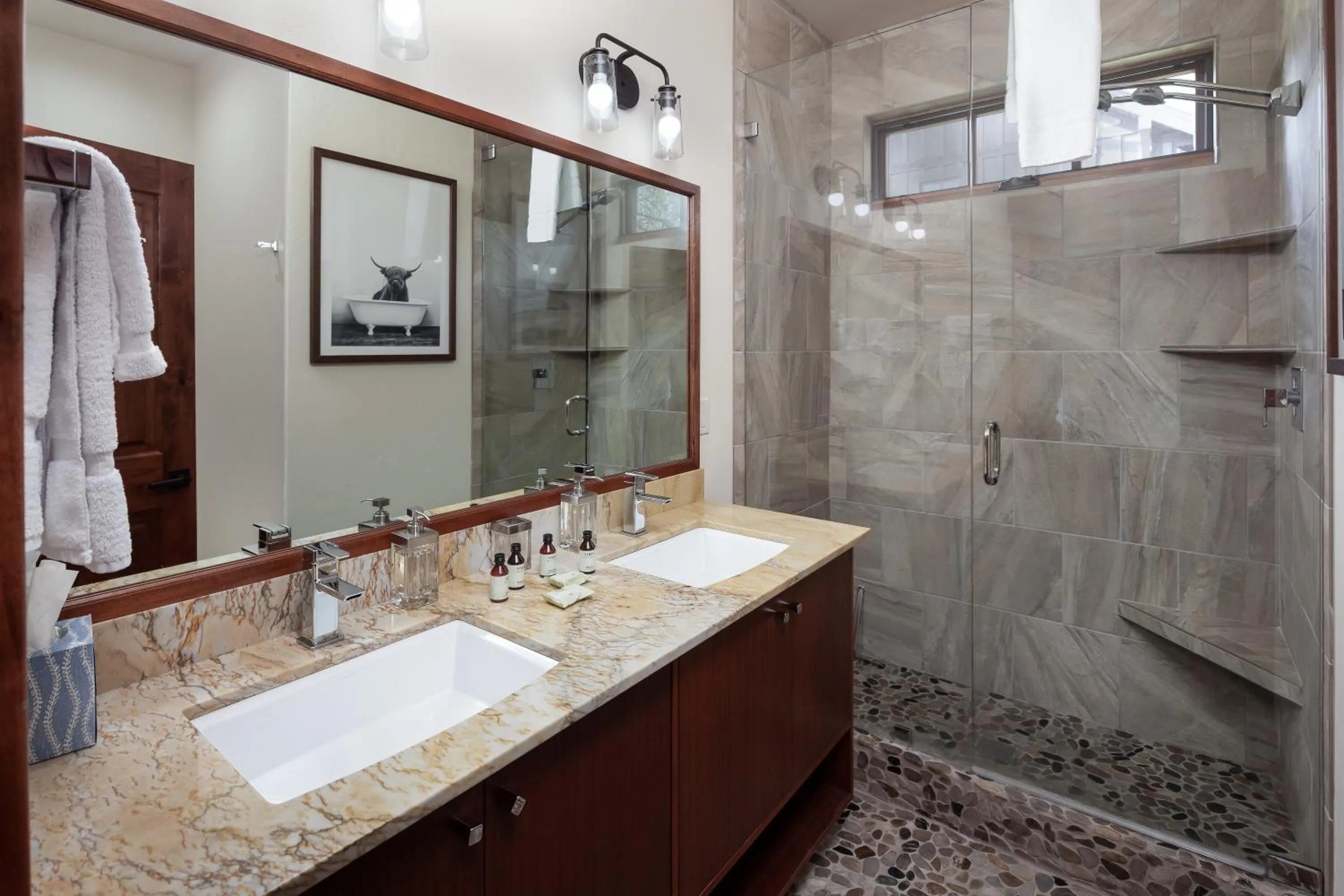 Shower in Lodge at Whitefish Lake