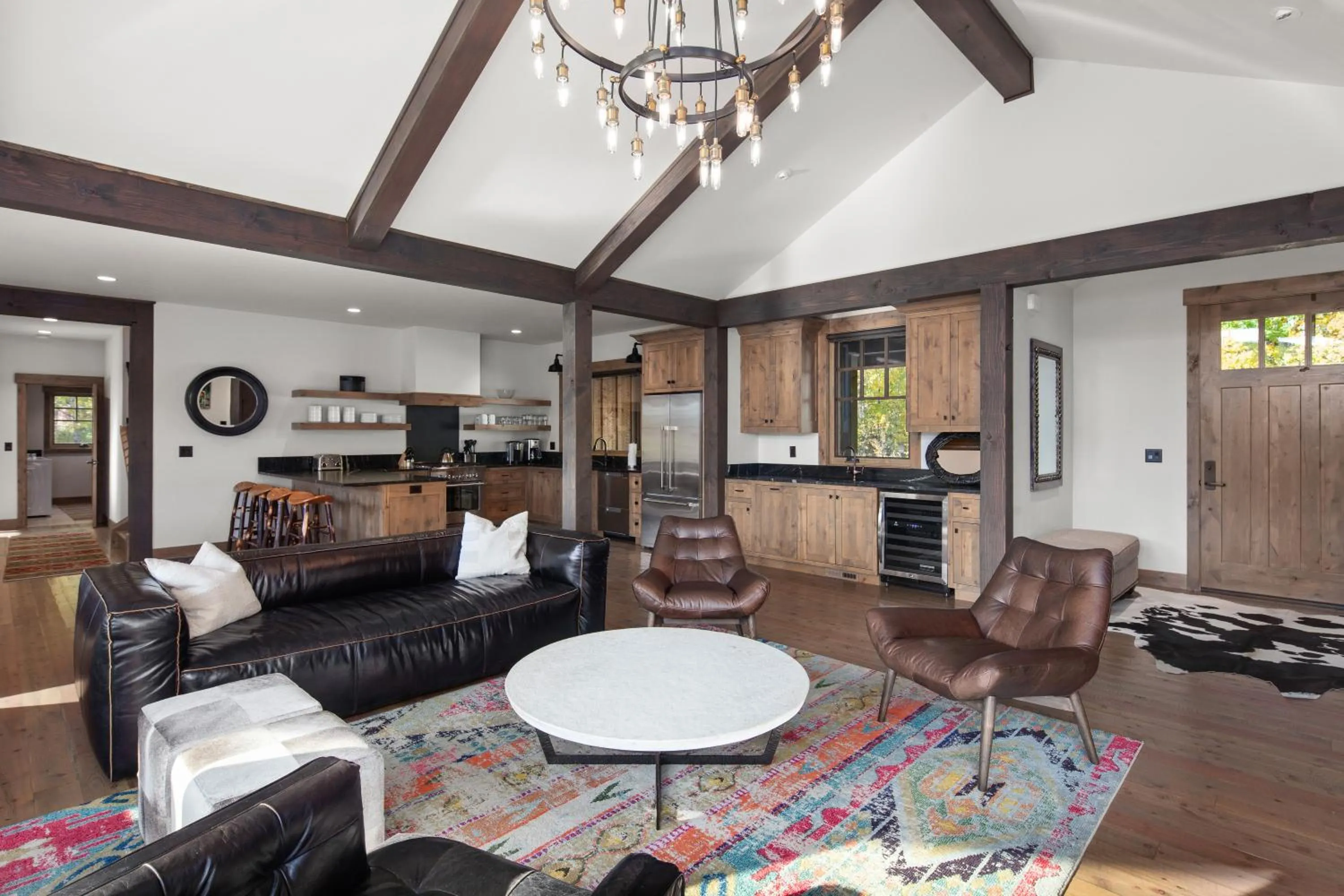 Living room in Lodge at Whitefish Lake