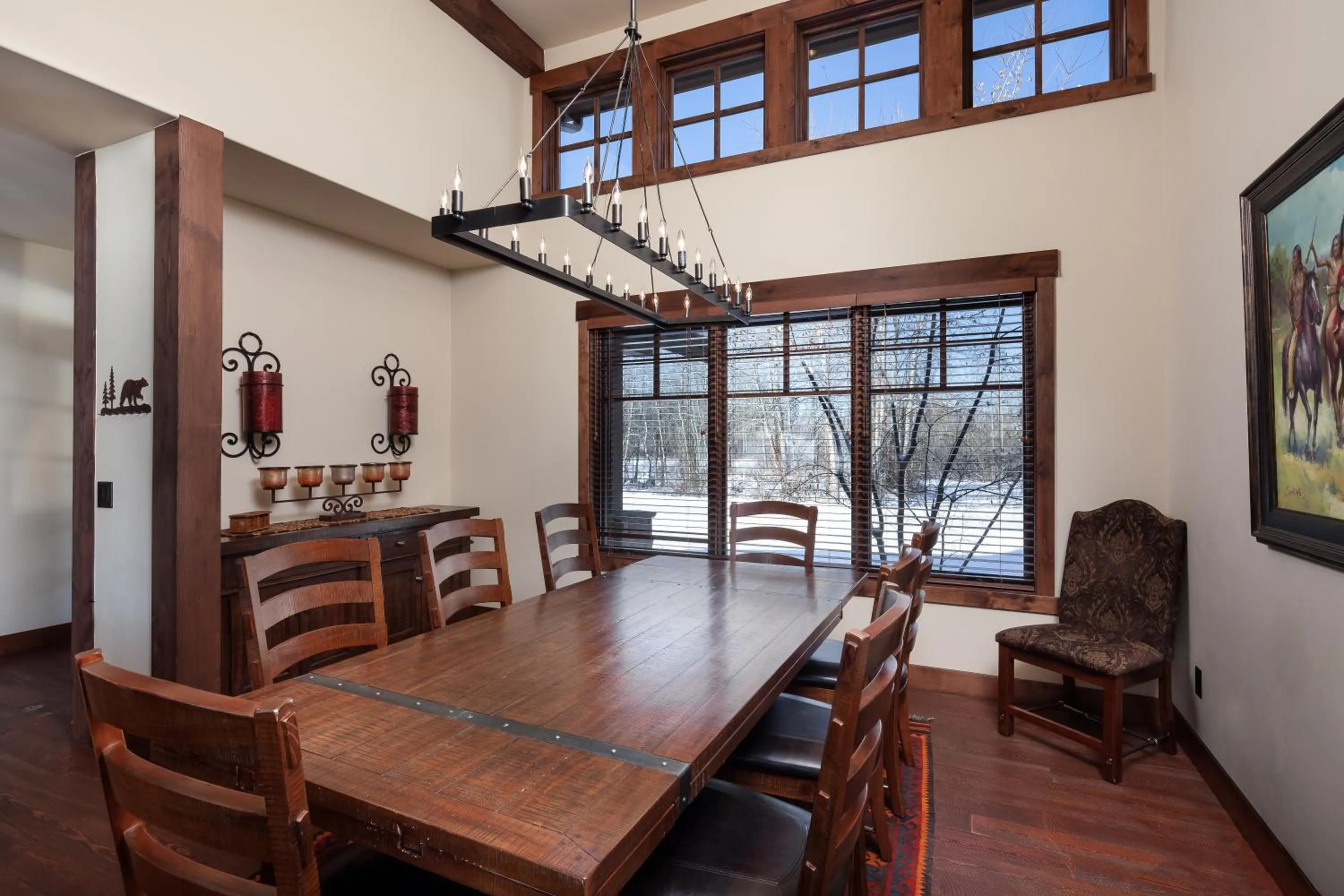 Dining area in Lodge at Whitefish Lake