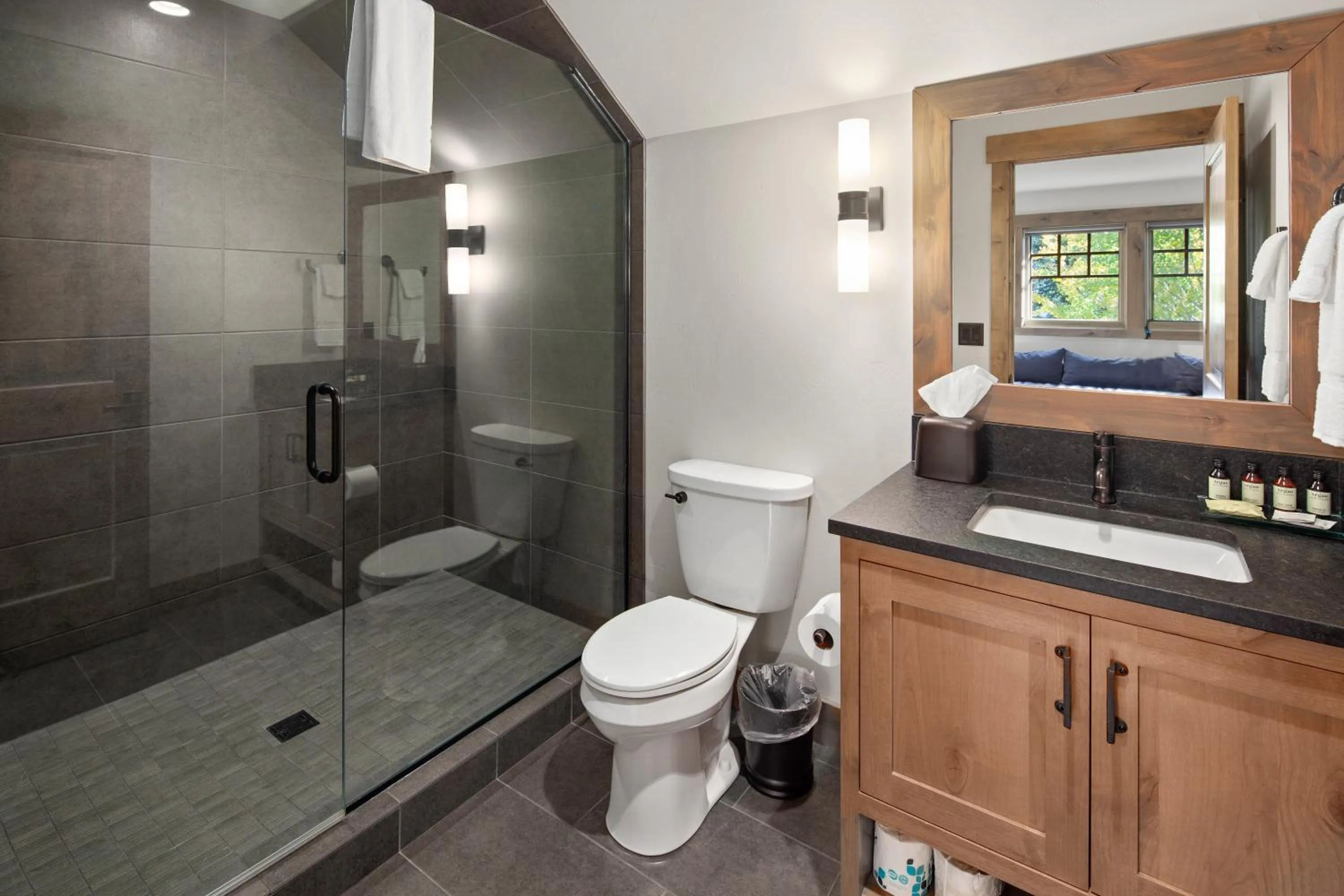 Shower in Lodge at Whitefish Lake