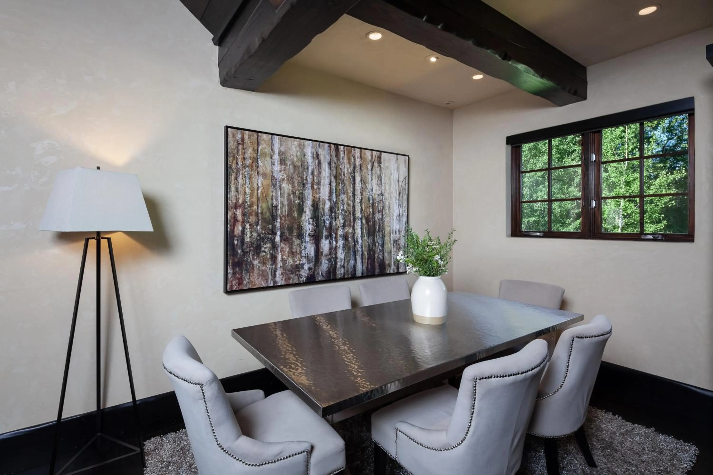 Dining area in Lodge at Whitefish Lake