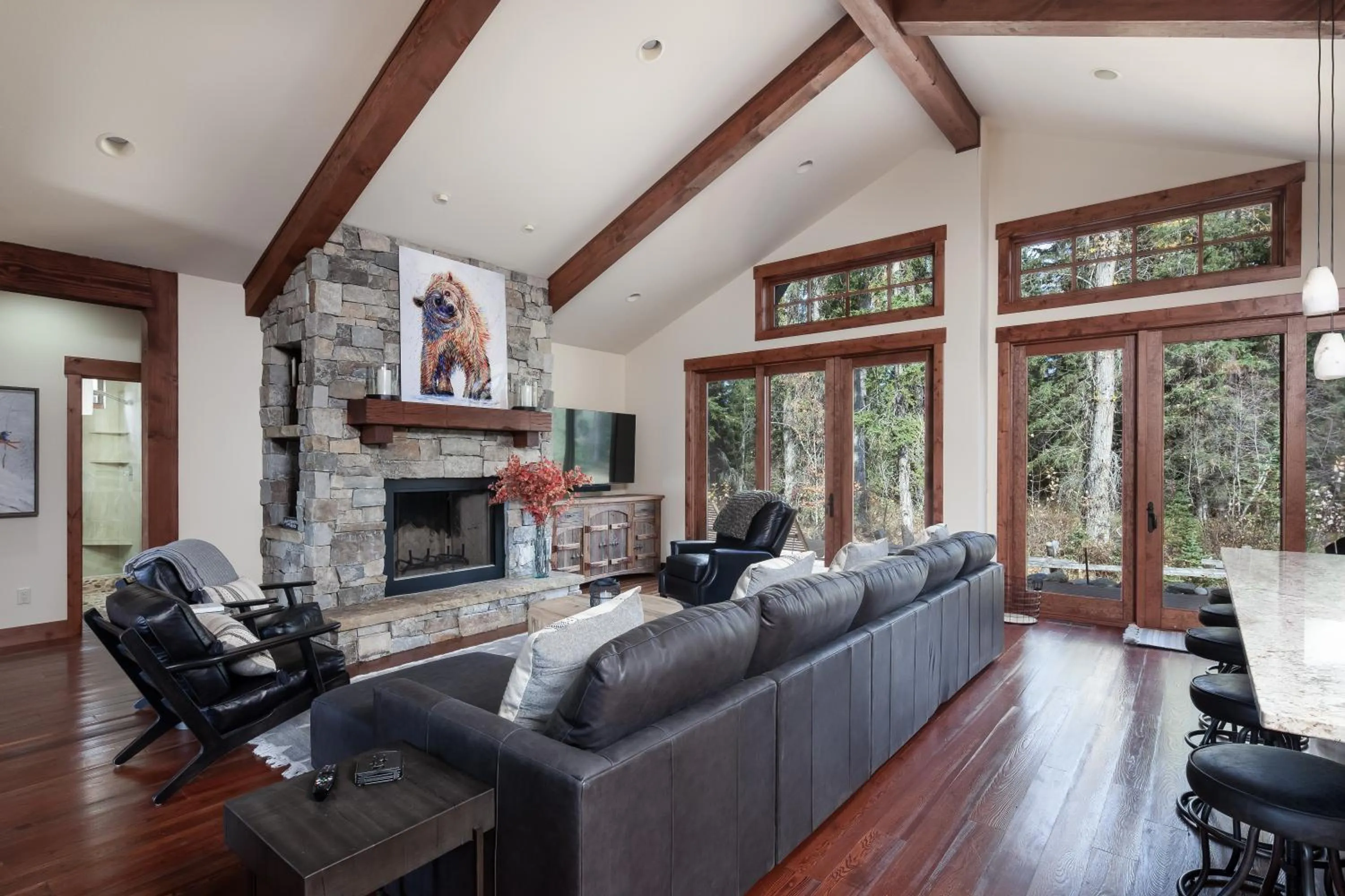 TV and multimedia in Lodge at Whitefish Lake