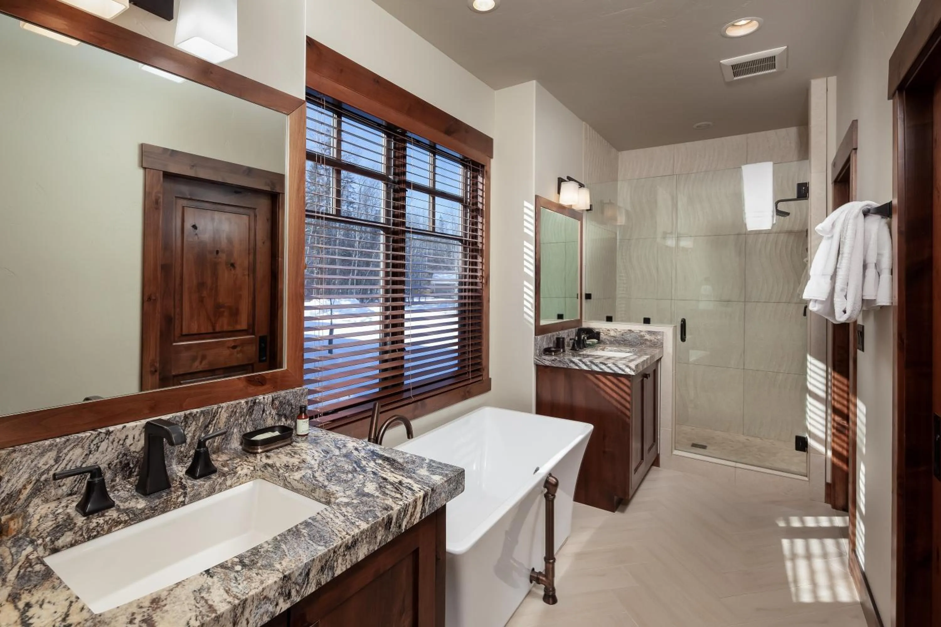 Shower in Lodge at Whitefish Lake
