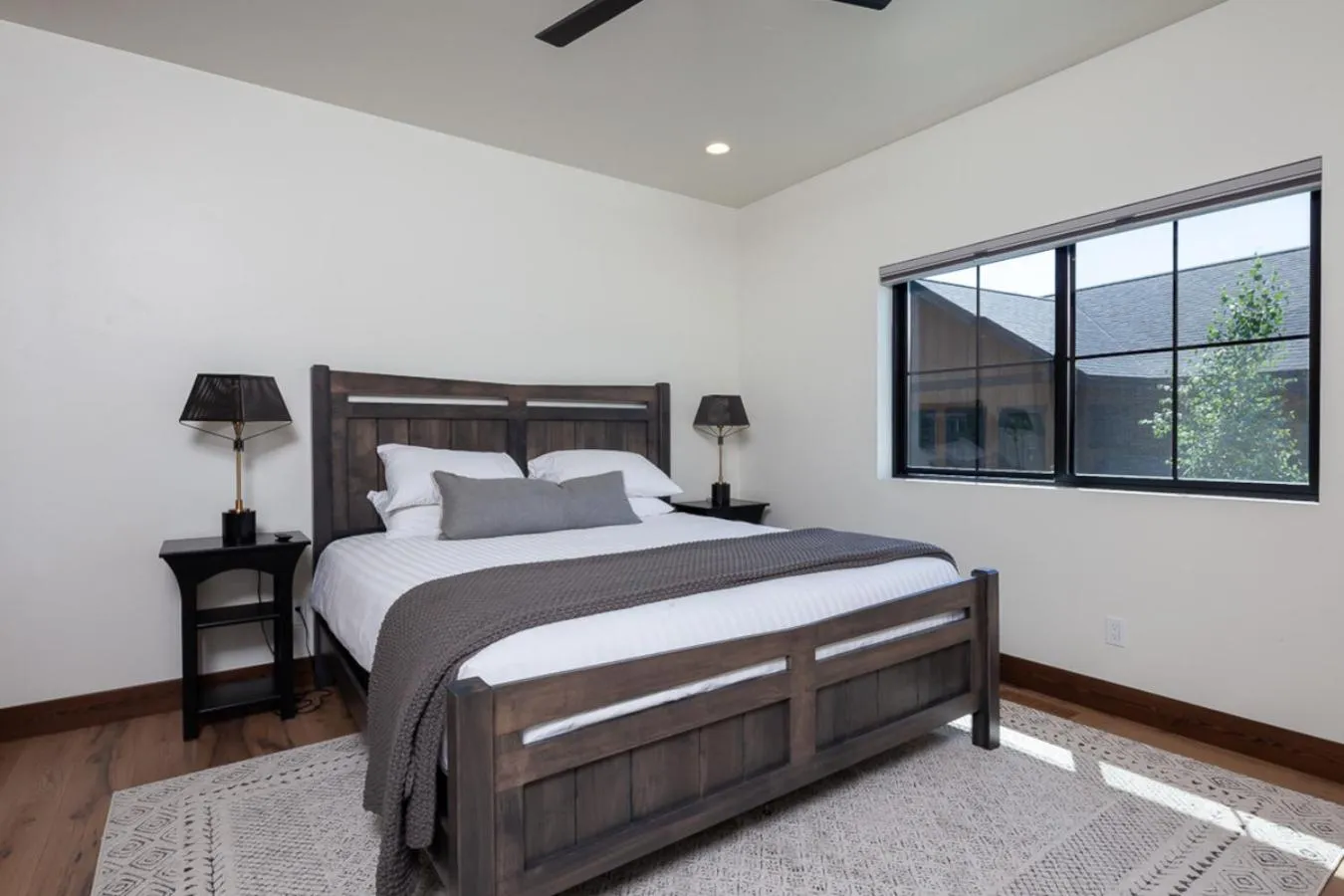 Bed in Lodge at Whitefish Lake