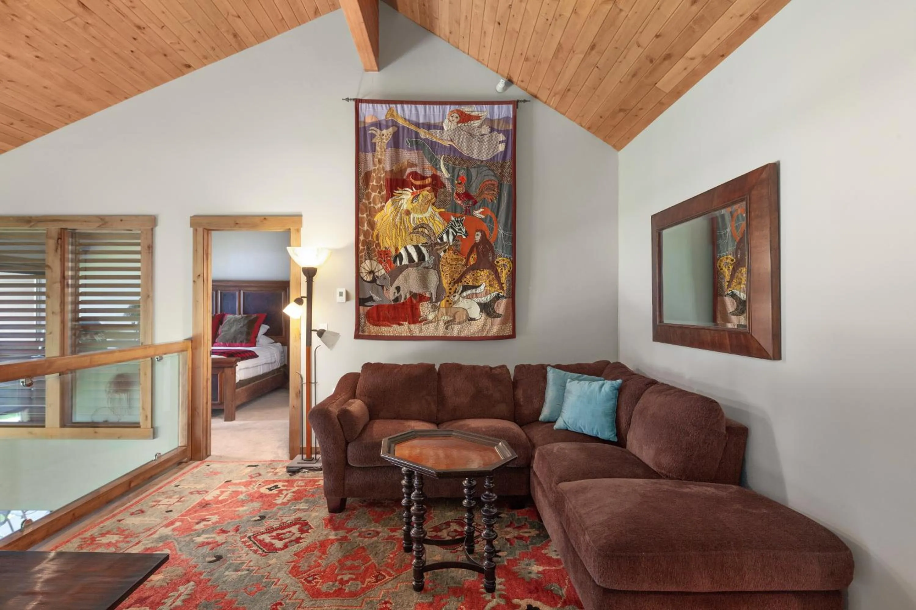 Living room in Lodge at Whitefish Lake