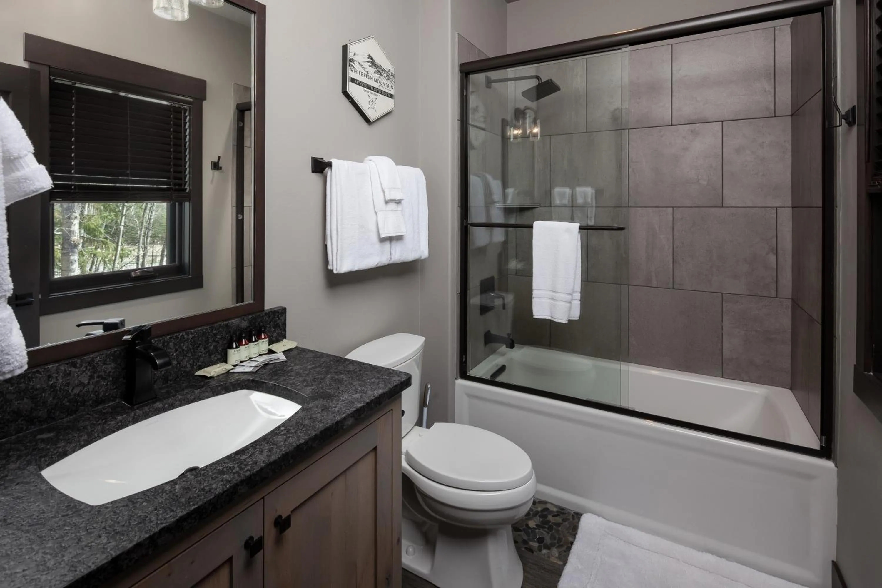 Bathroom in Lodge at Whitefish Lake