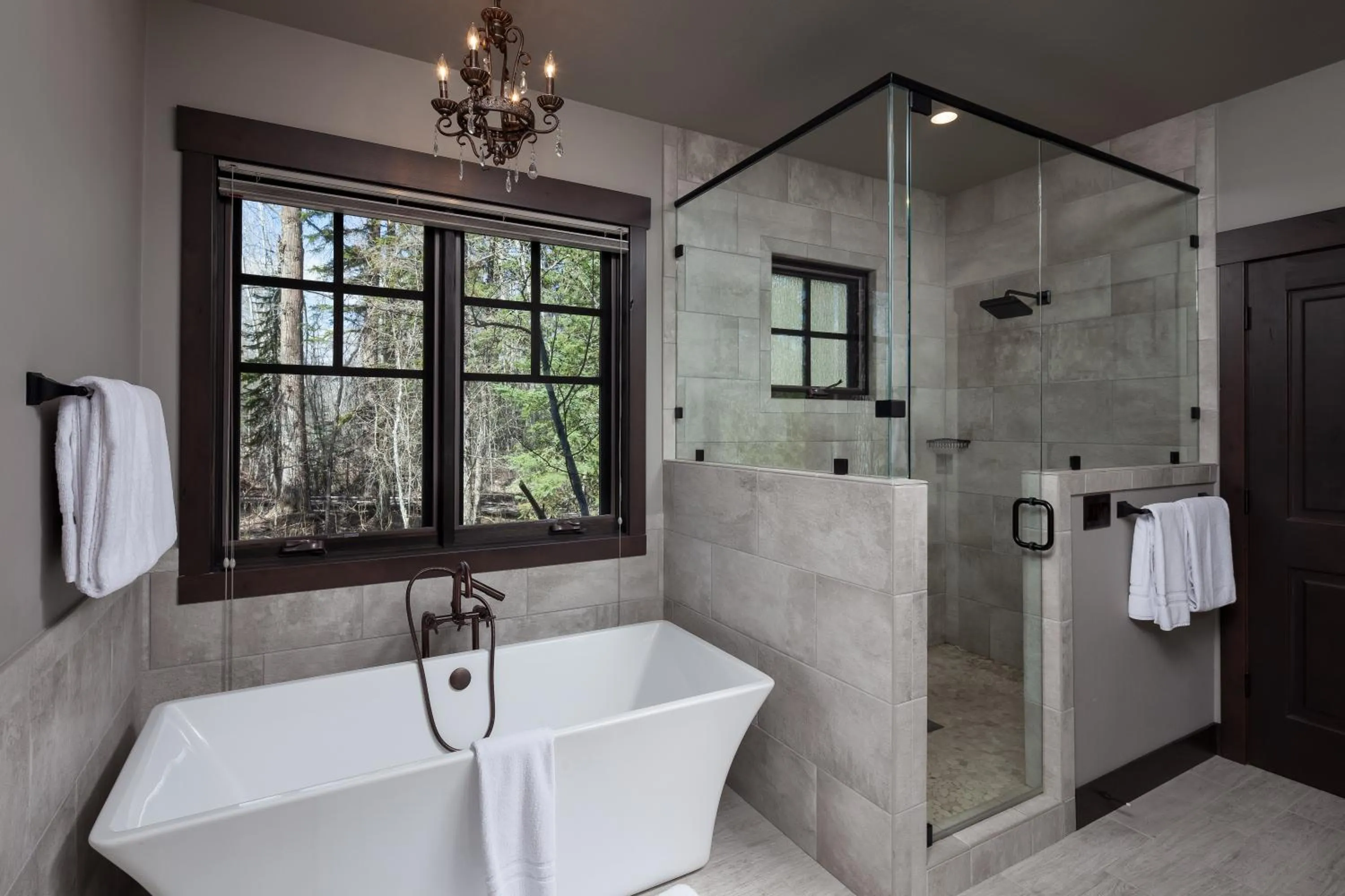 Shower in Lodge at Whitefish Lake