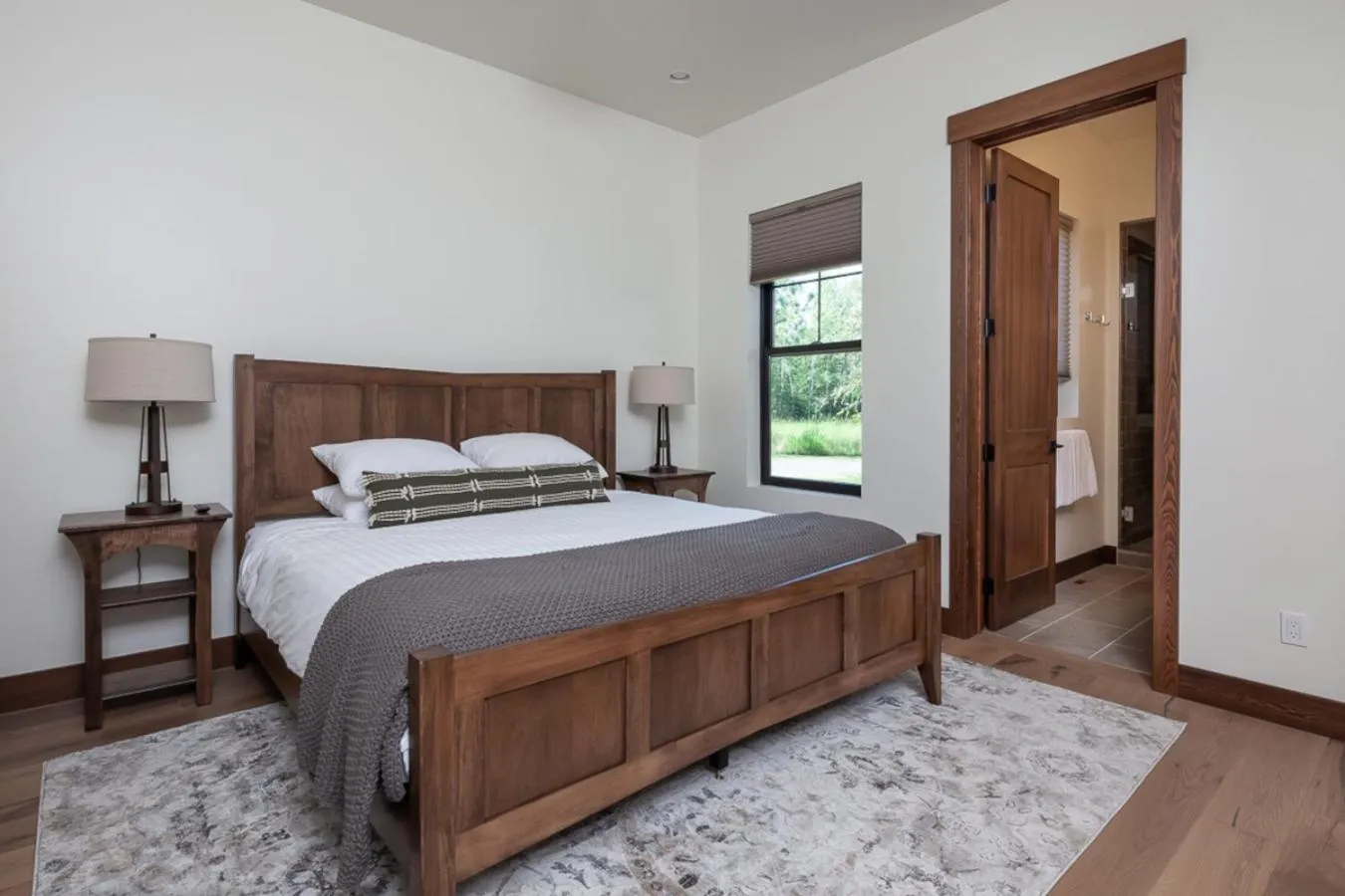 Bedroom, Bed in Lodge at Whitefish Lake