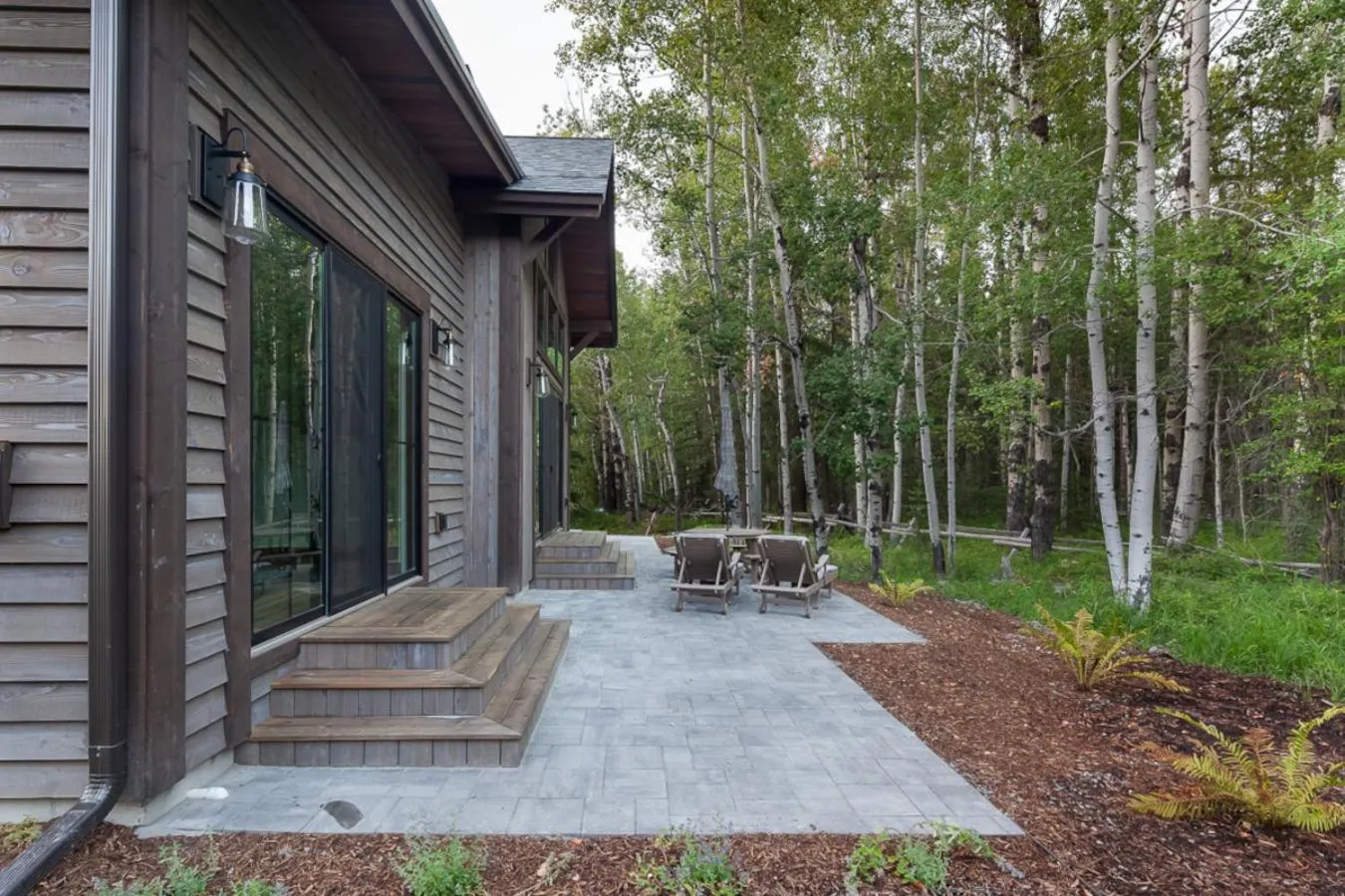 Patio in Lodge at Whitefish Lake