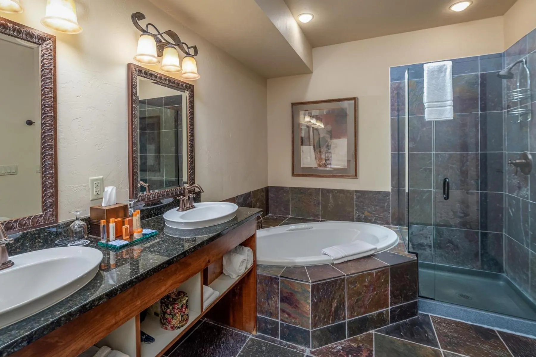 Shower in Lodge at Whitefish Lake
