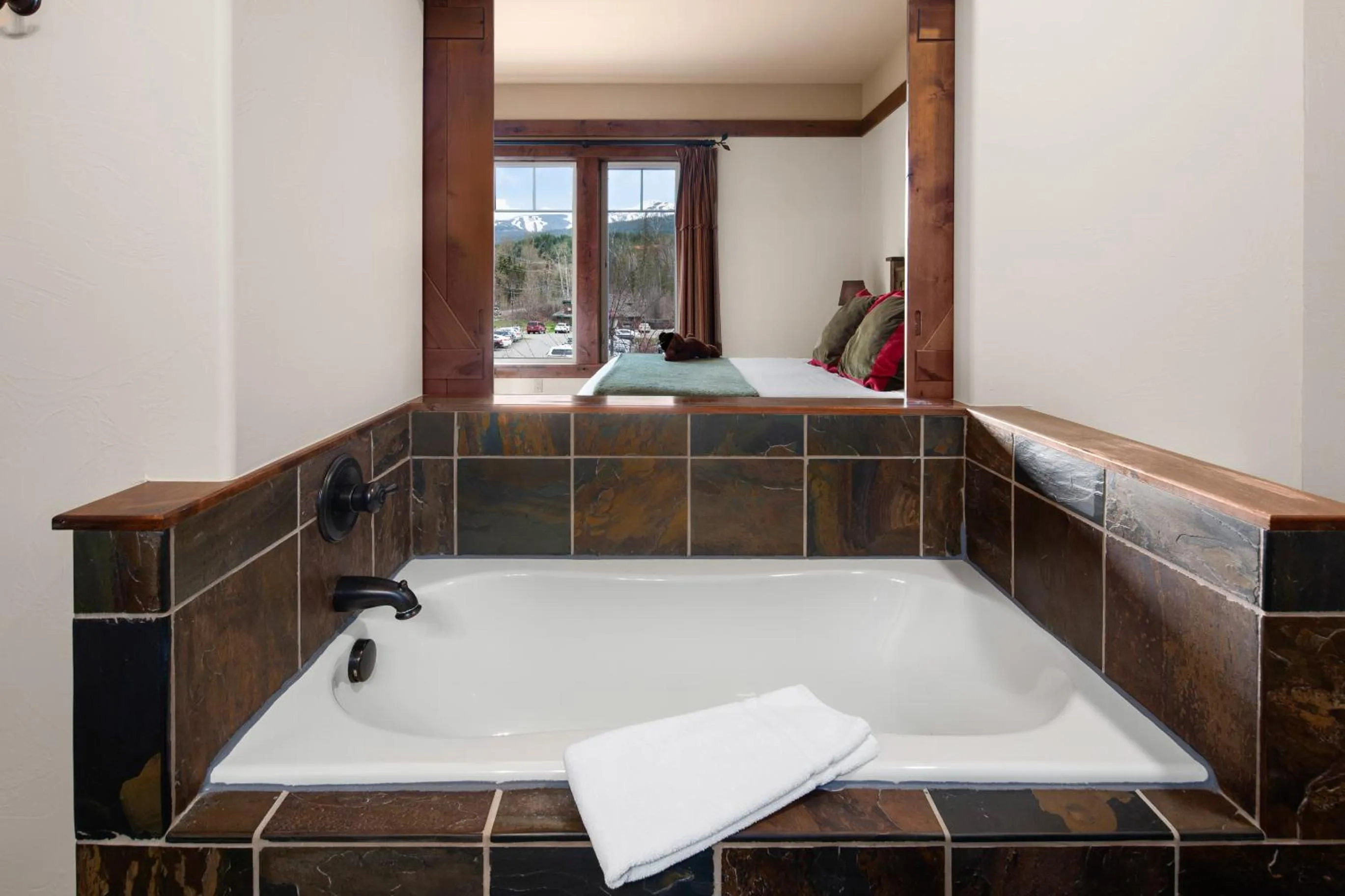 Bathroom in Lodge at Whitefish Lake