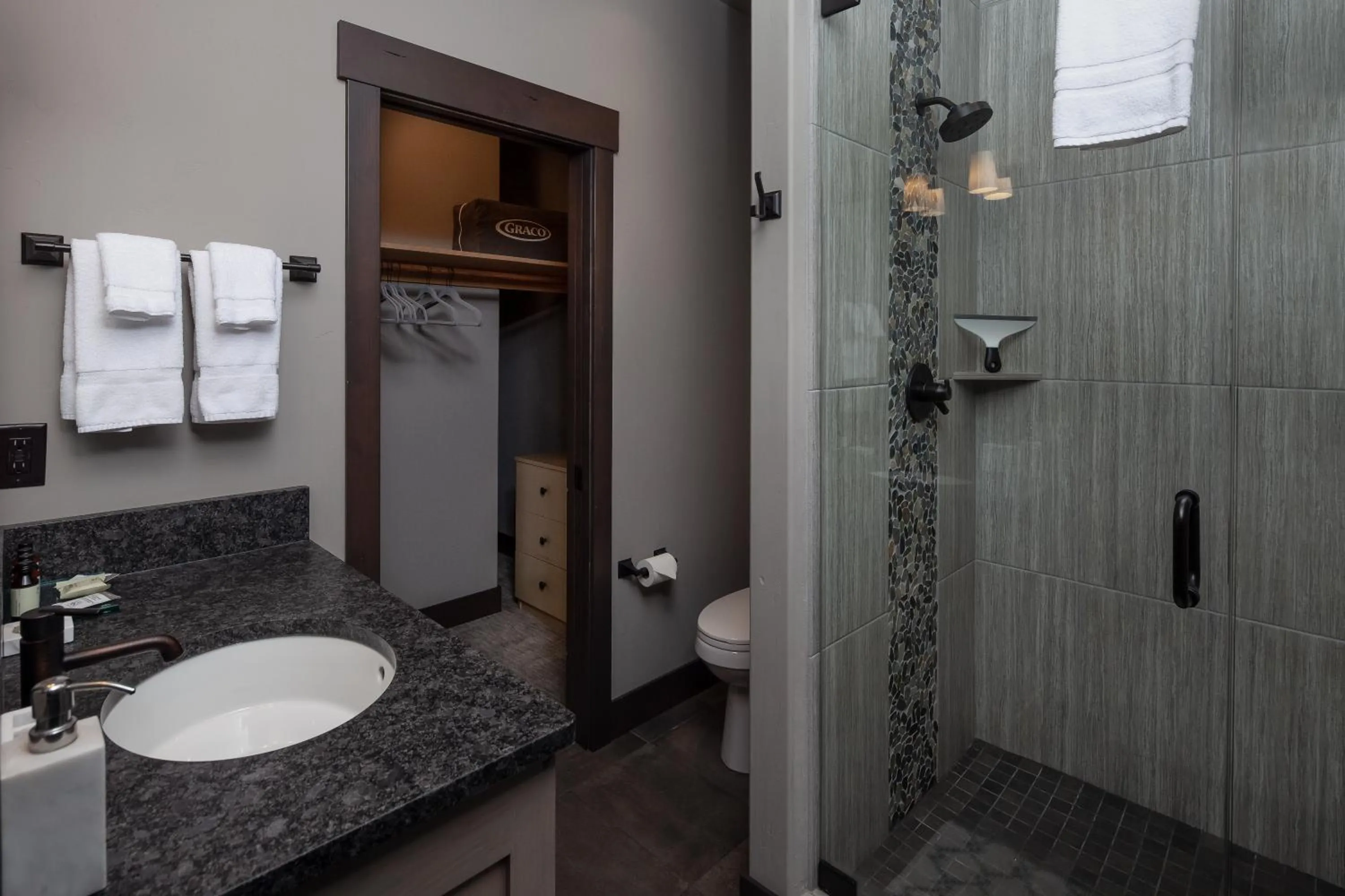 Shower in Lodge at Whitefish Lake
