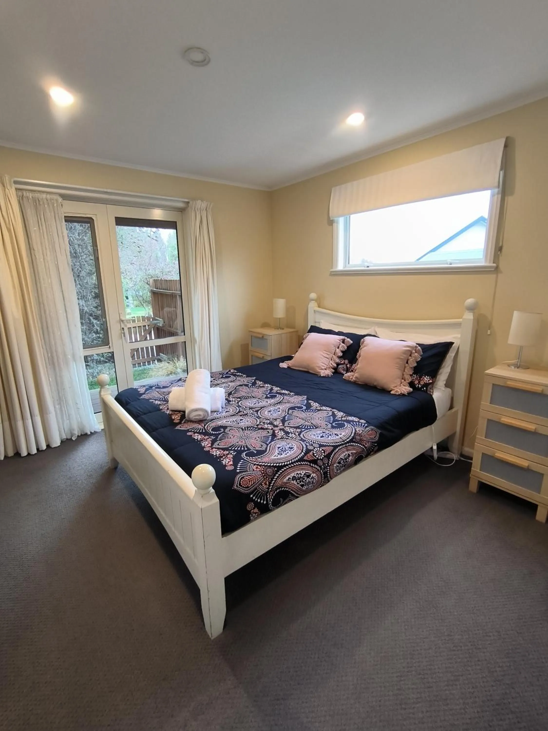 Bed in Vibrant Living Retreat