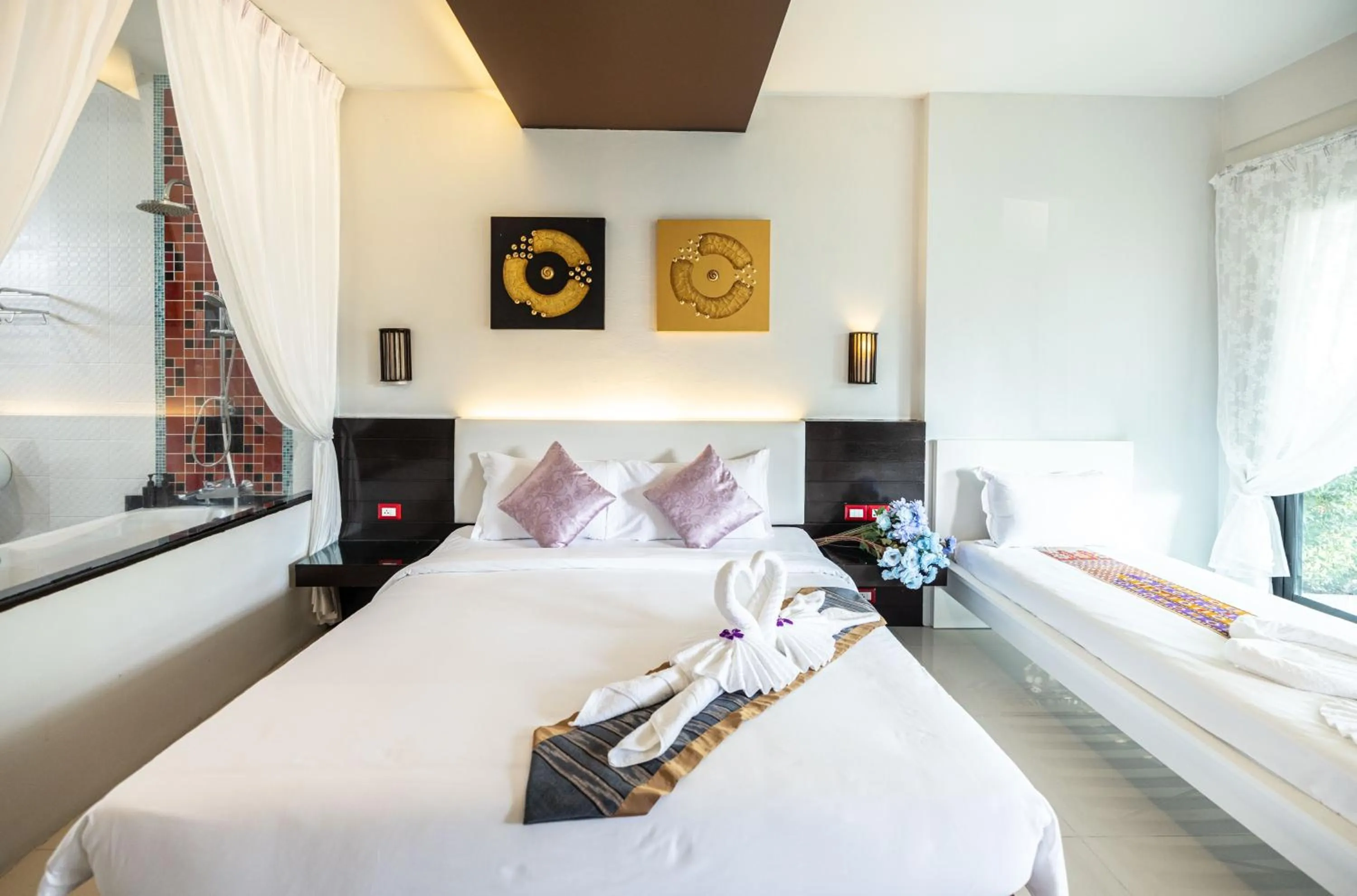 Bed in Blue Carina Hotel Phuket