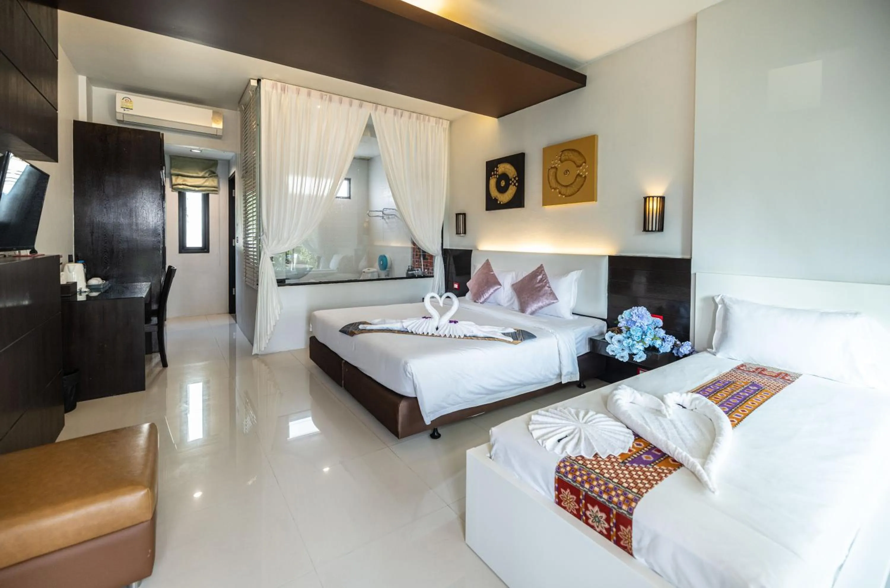 Bed in Blue Carina Hotel Phuket