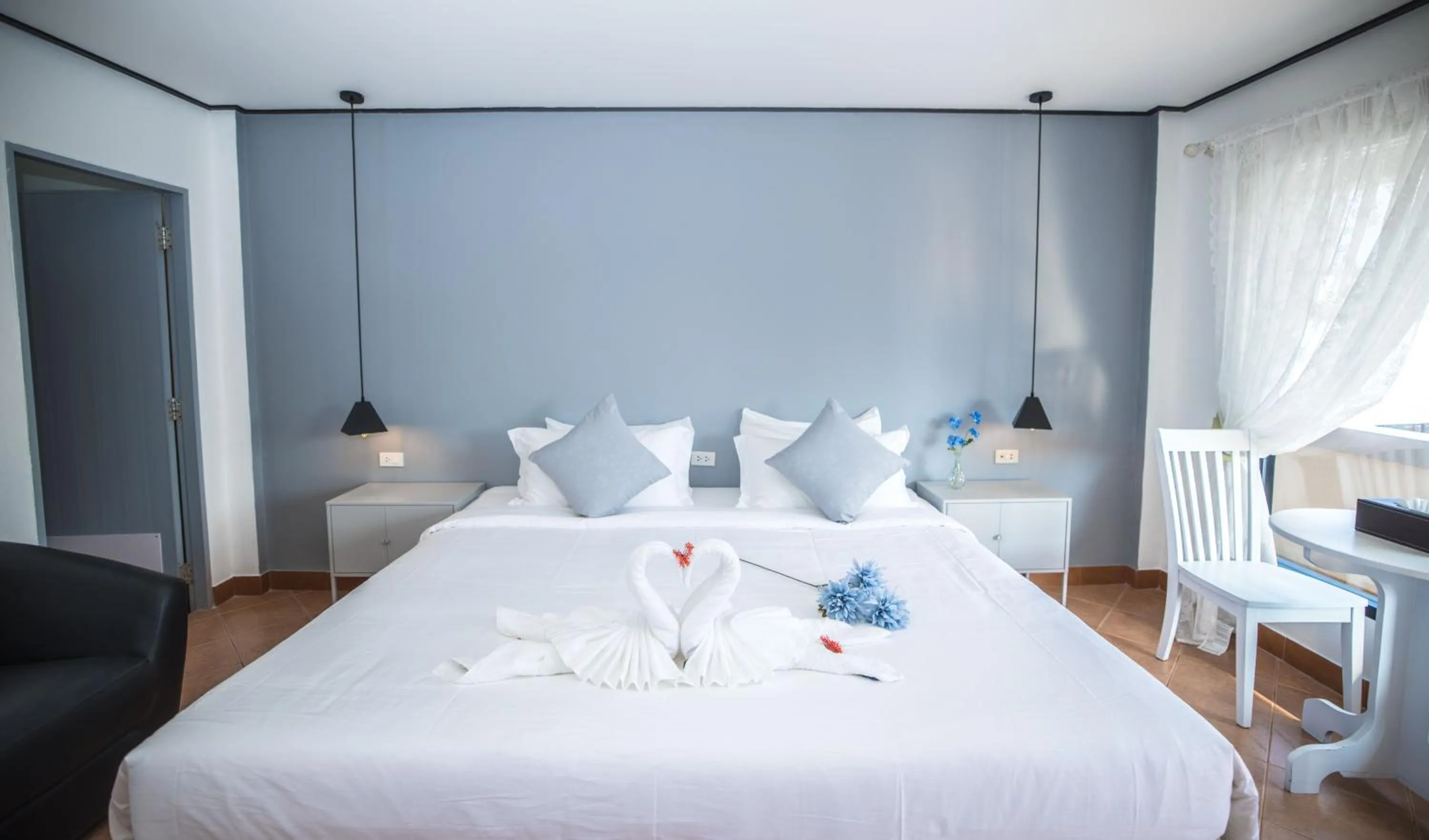 Bed in Blue Carina Hotel Phuket