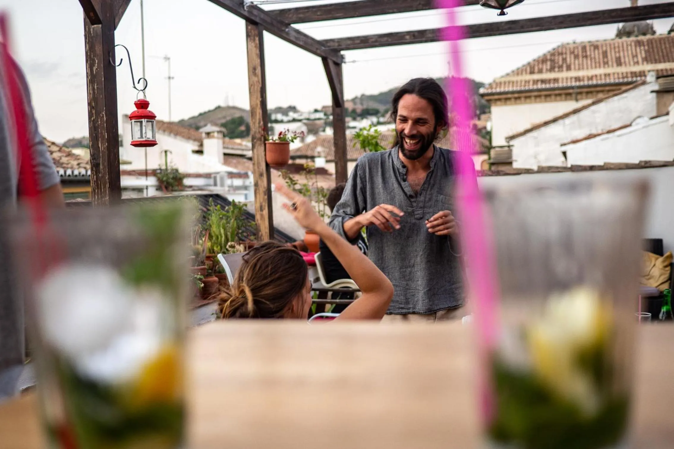 Balcony/Terrace in El Granado Hostel