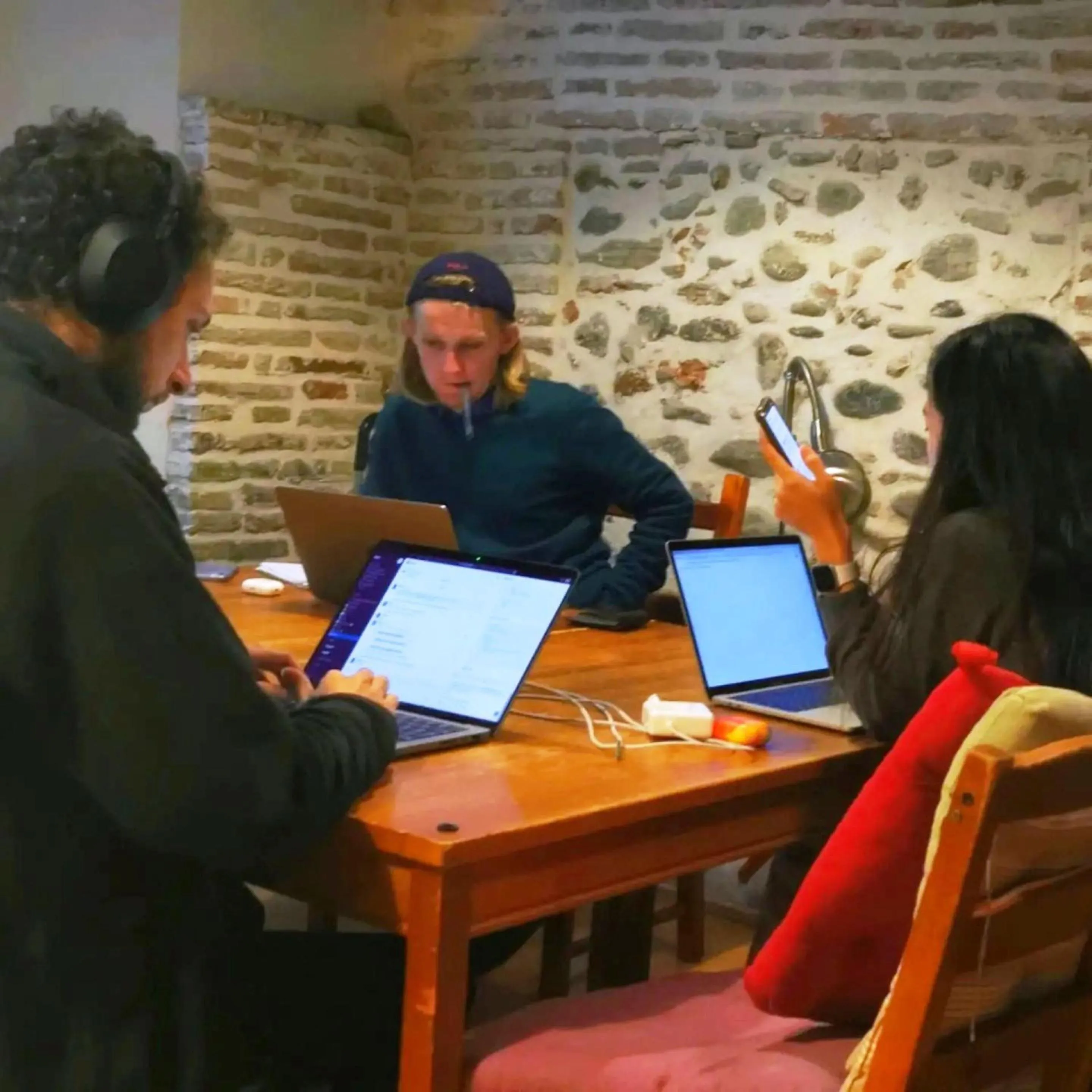 Seating area in El Granado Hostel