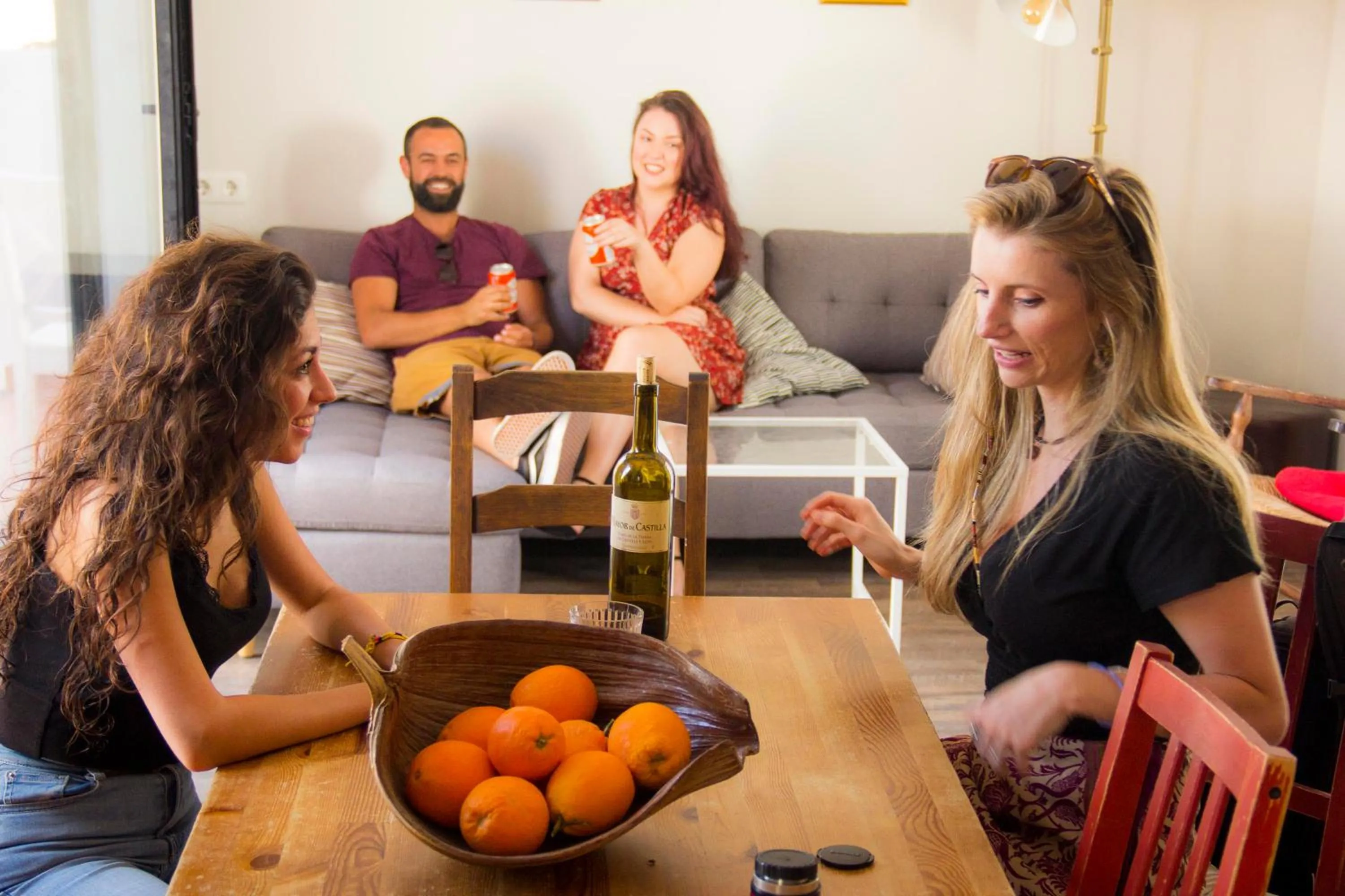 Communal lounge/ TV room in El Granado Hostel