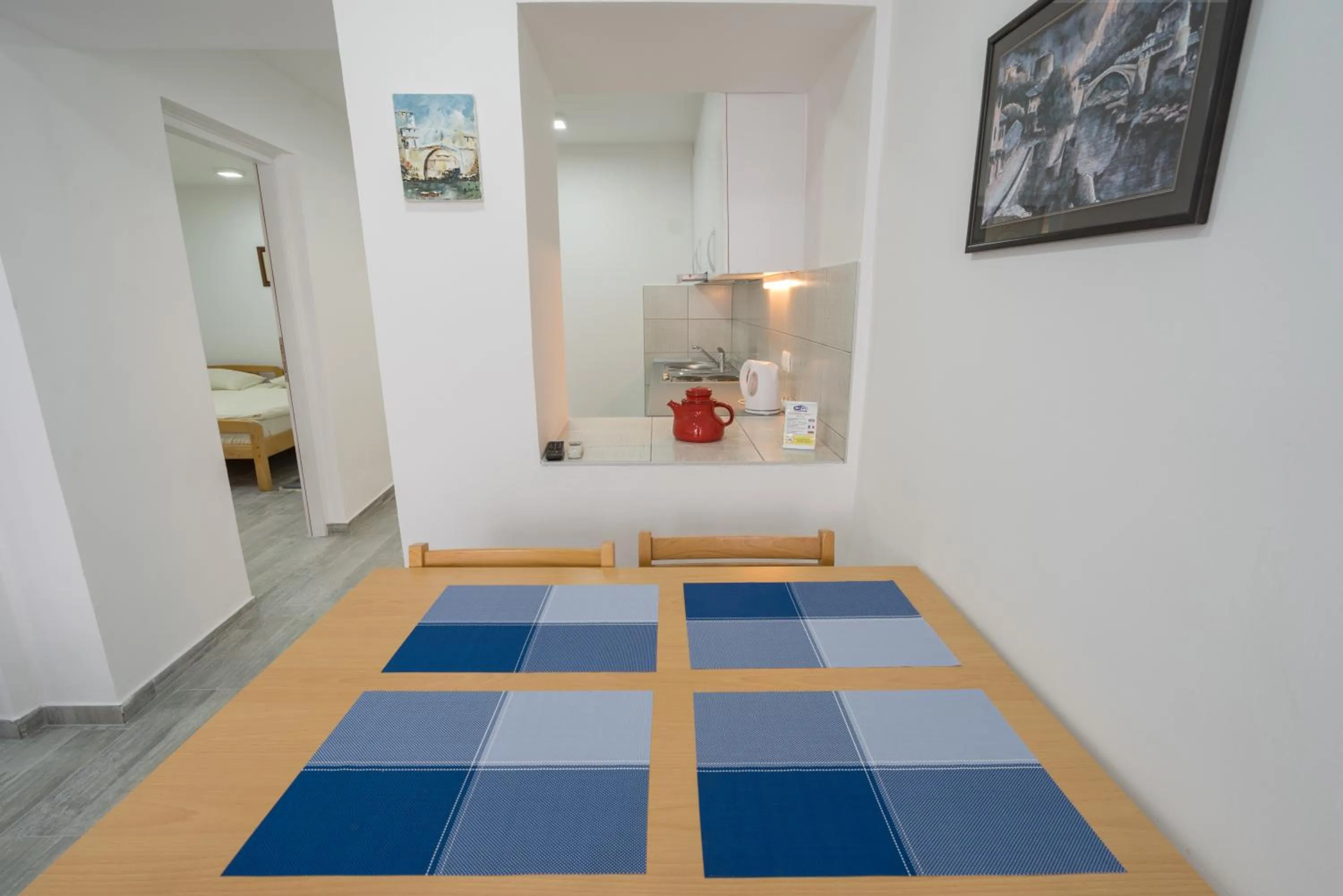 Kitchen or kitchenette, Bed in Pansion Rose