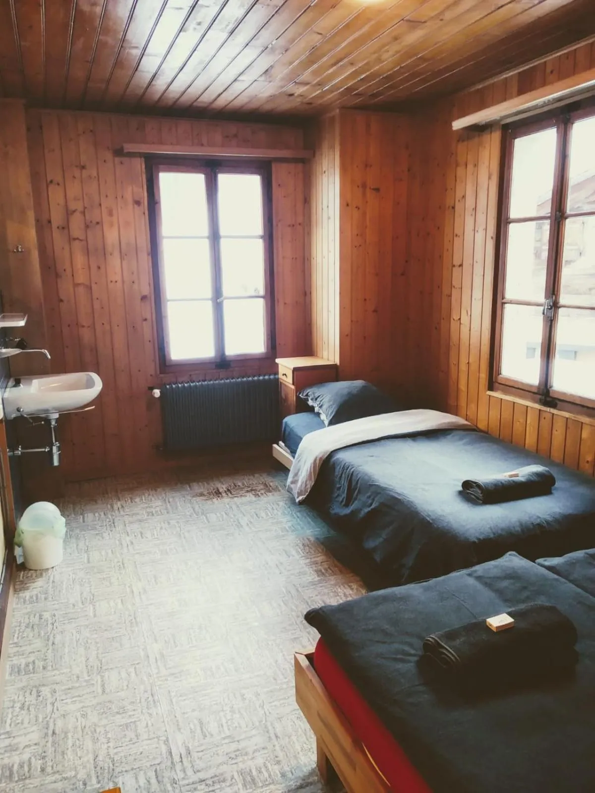 Bed in Hôtel Pension du Lac Bleu