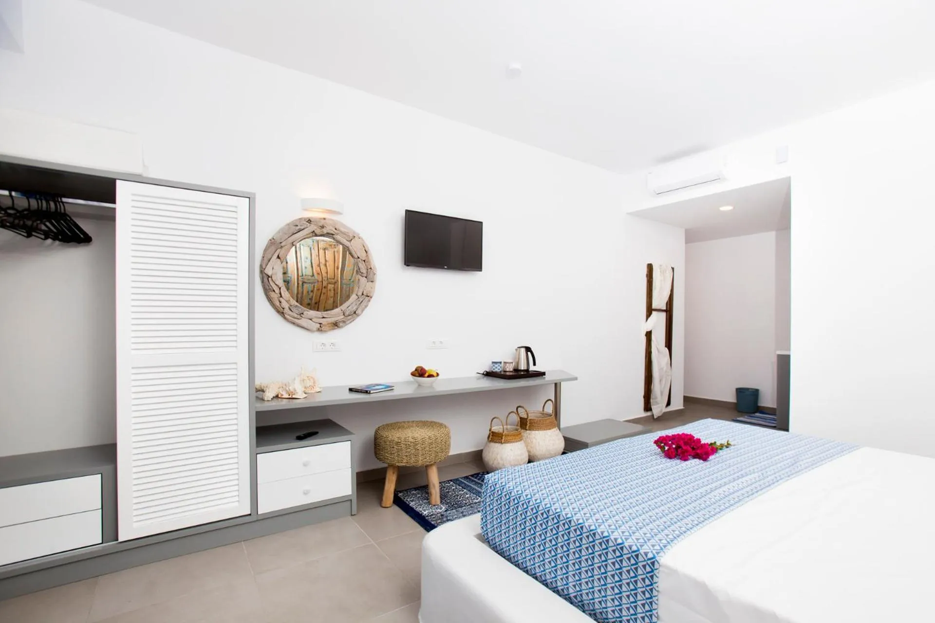 Bed in Lindos Portes Suites - Adults Only