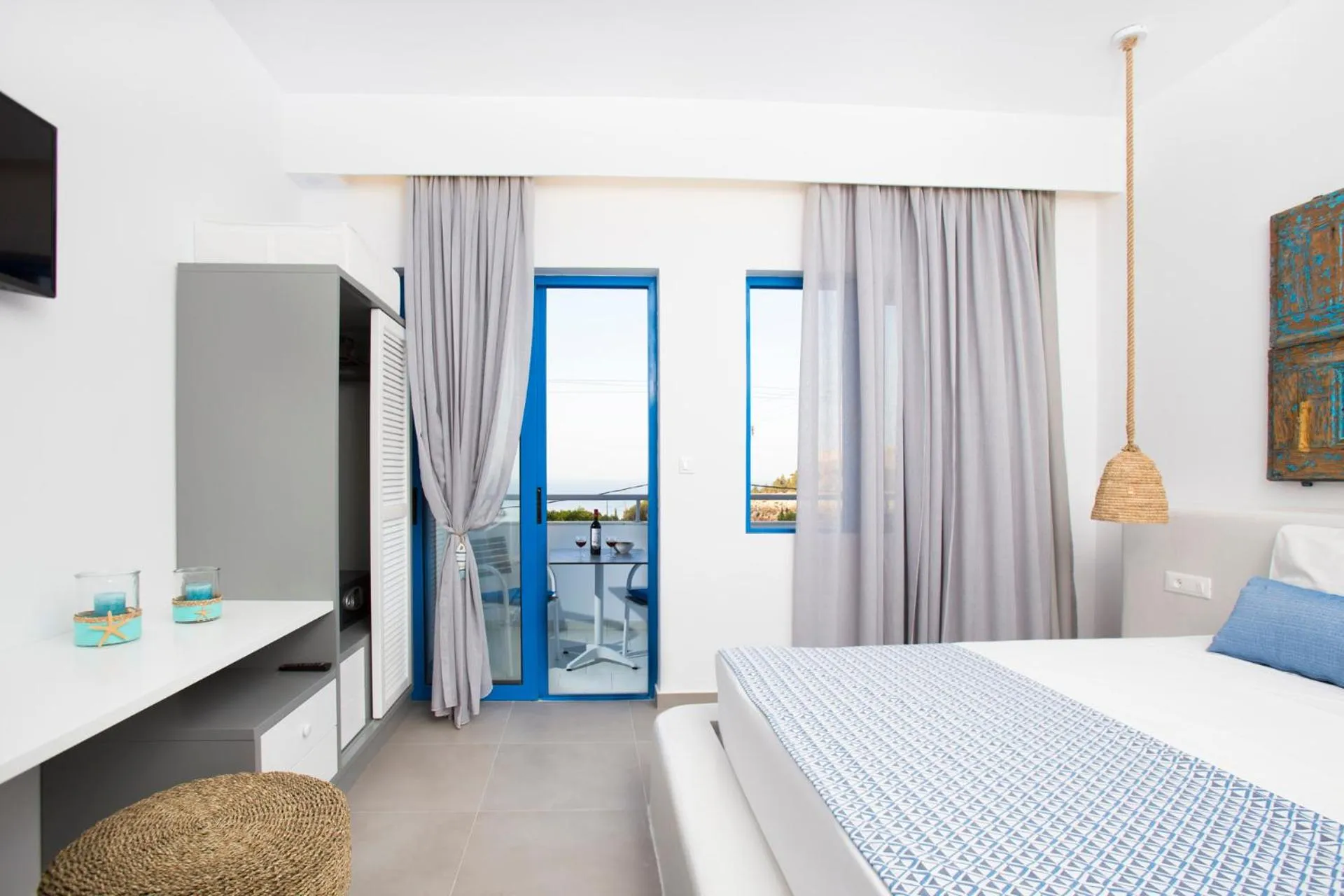 Photo of the whole room, Bed in Lindos Portes Suites - Adults Only