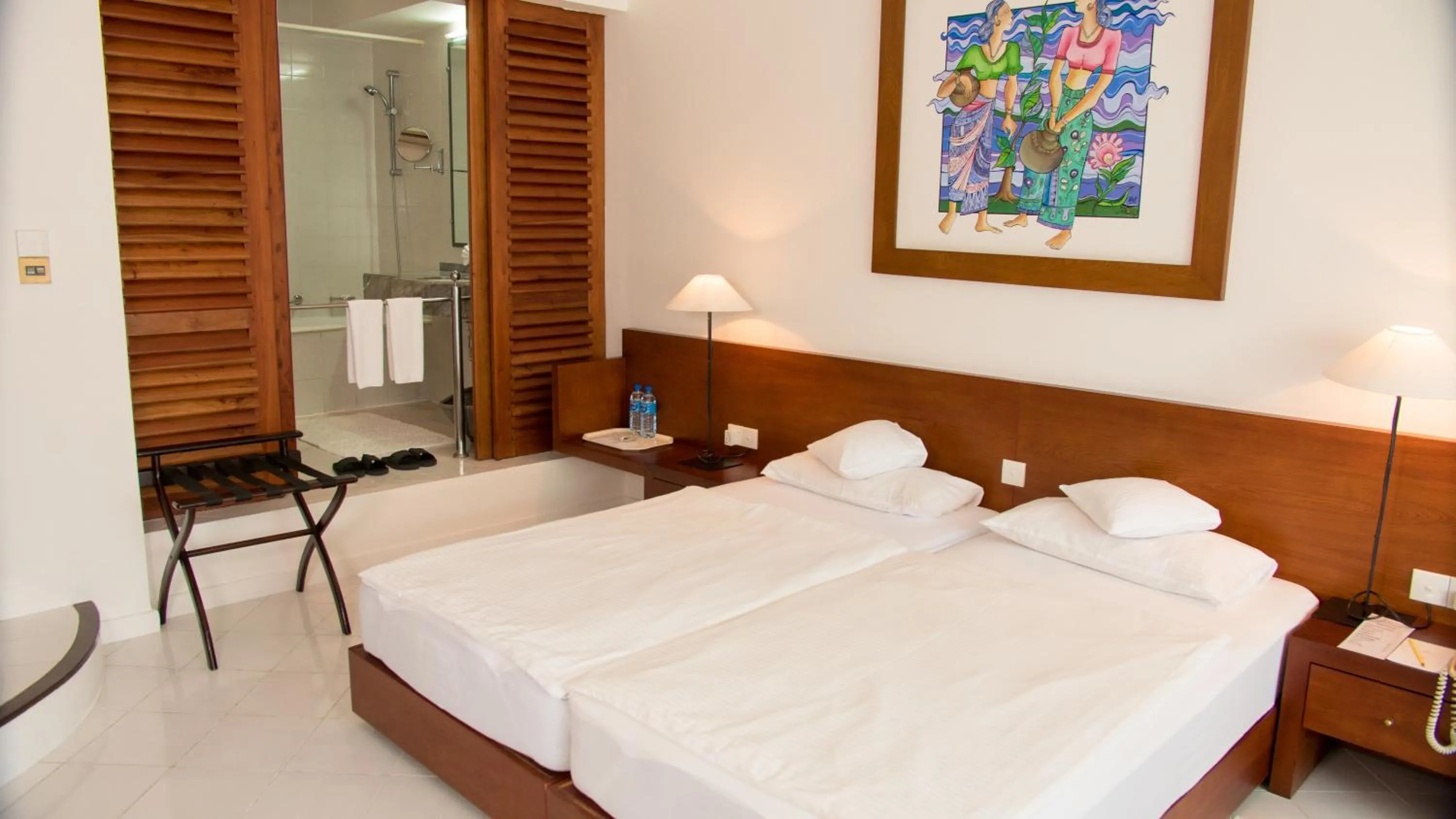 Bed in Lanka Princess All Inclusive Hotel